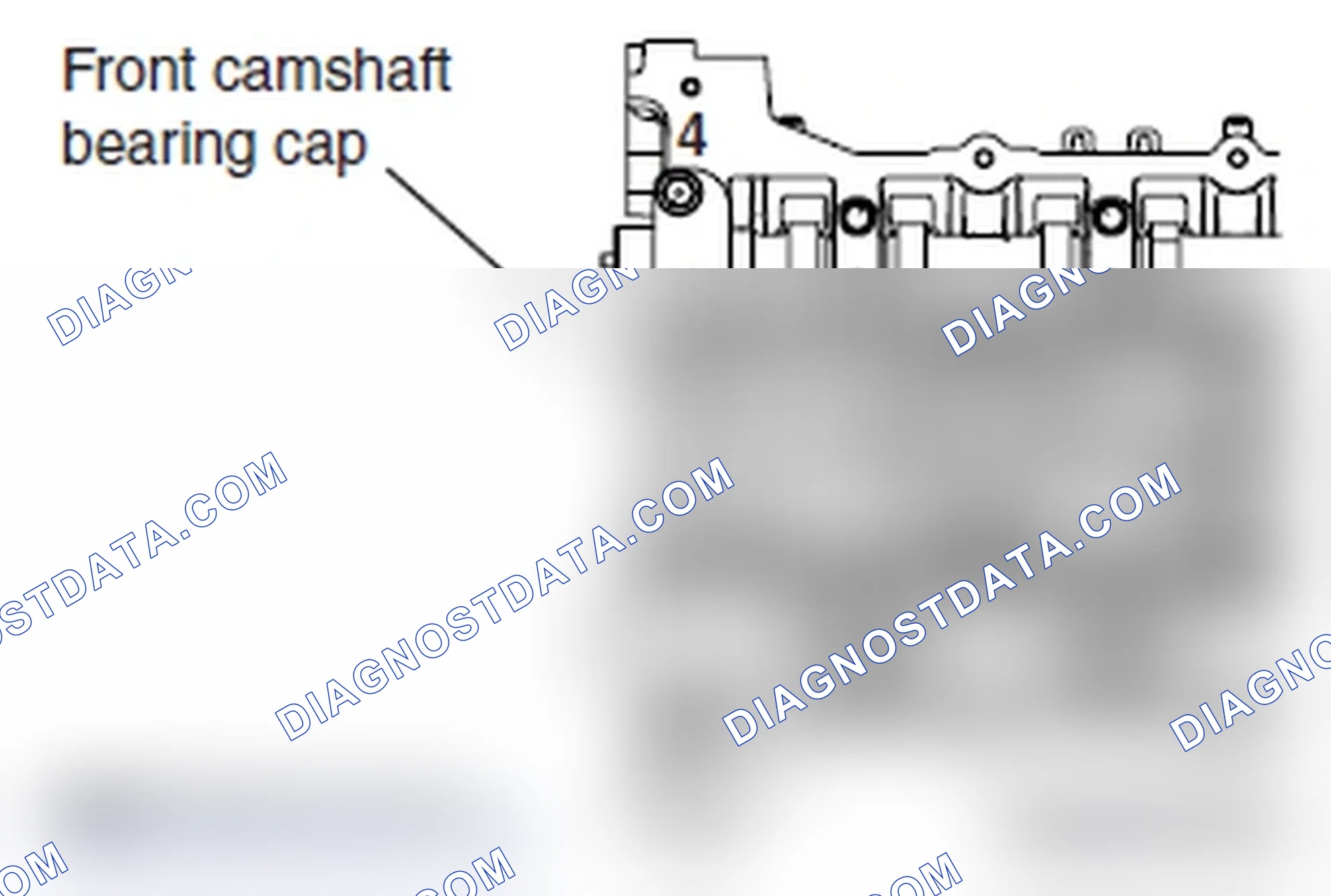 Scheme 263: << D >> FRONT CAMSHAFT BEARING CAP REMOVAL