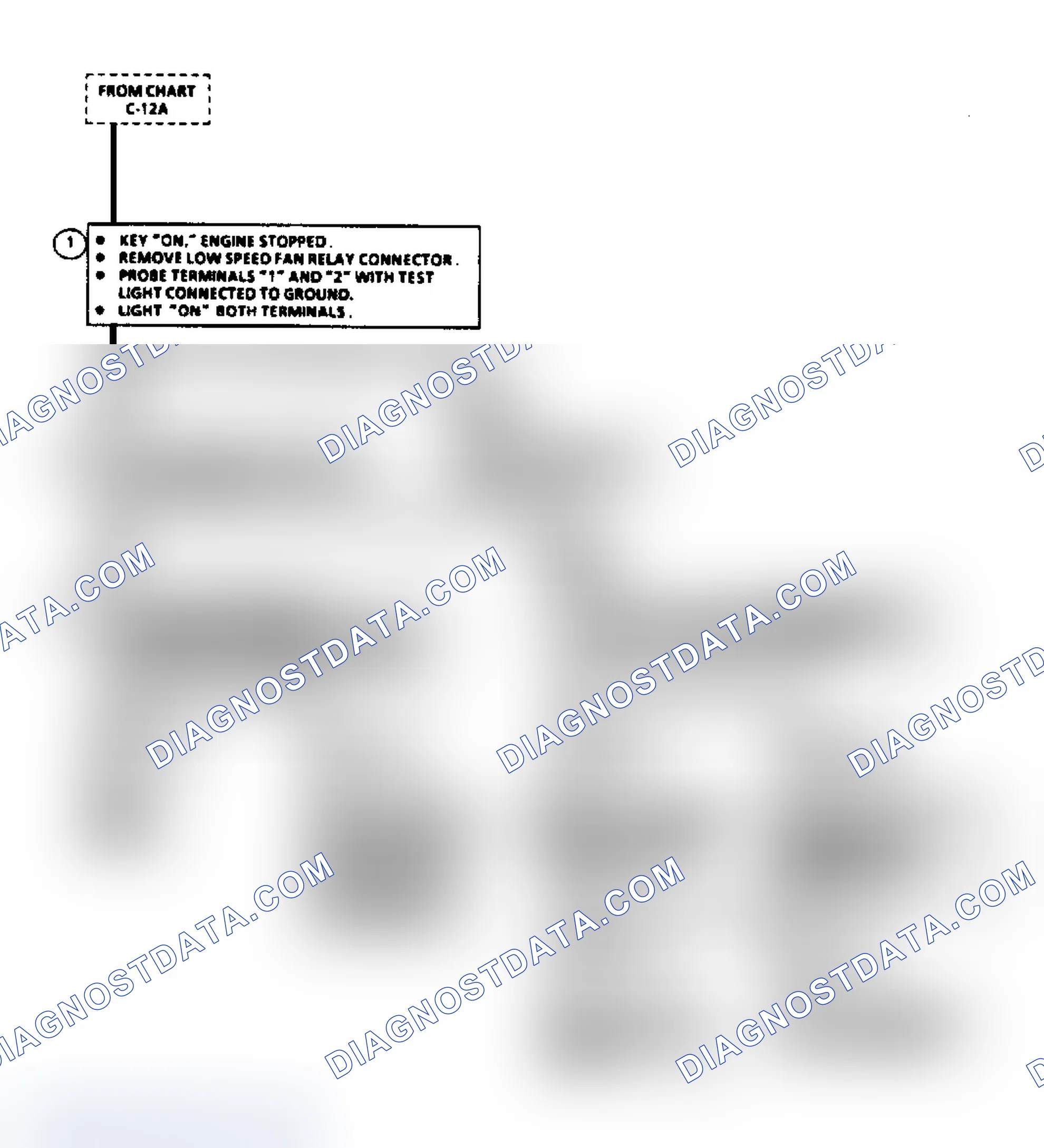 Scheme 536: Flow Chart C12C, No Low Speed Cooling Fan (3.8L)