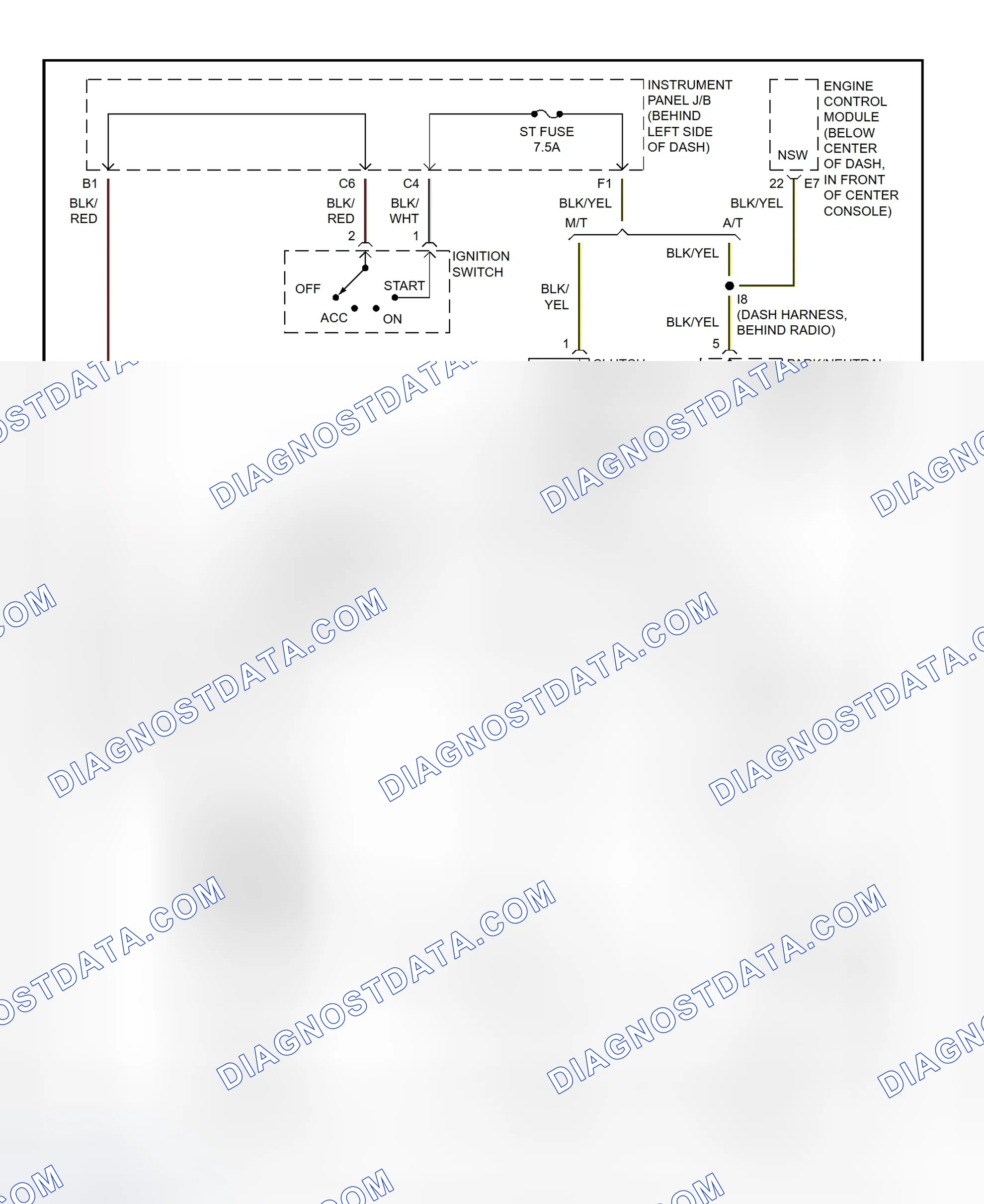 Fig. 27: Starting System Wiring Diagram (Celica)
