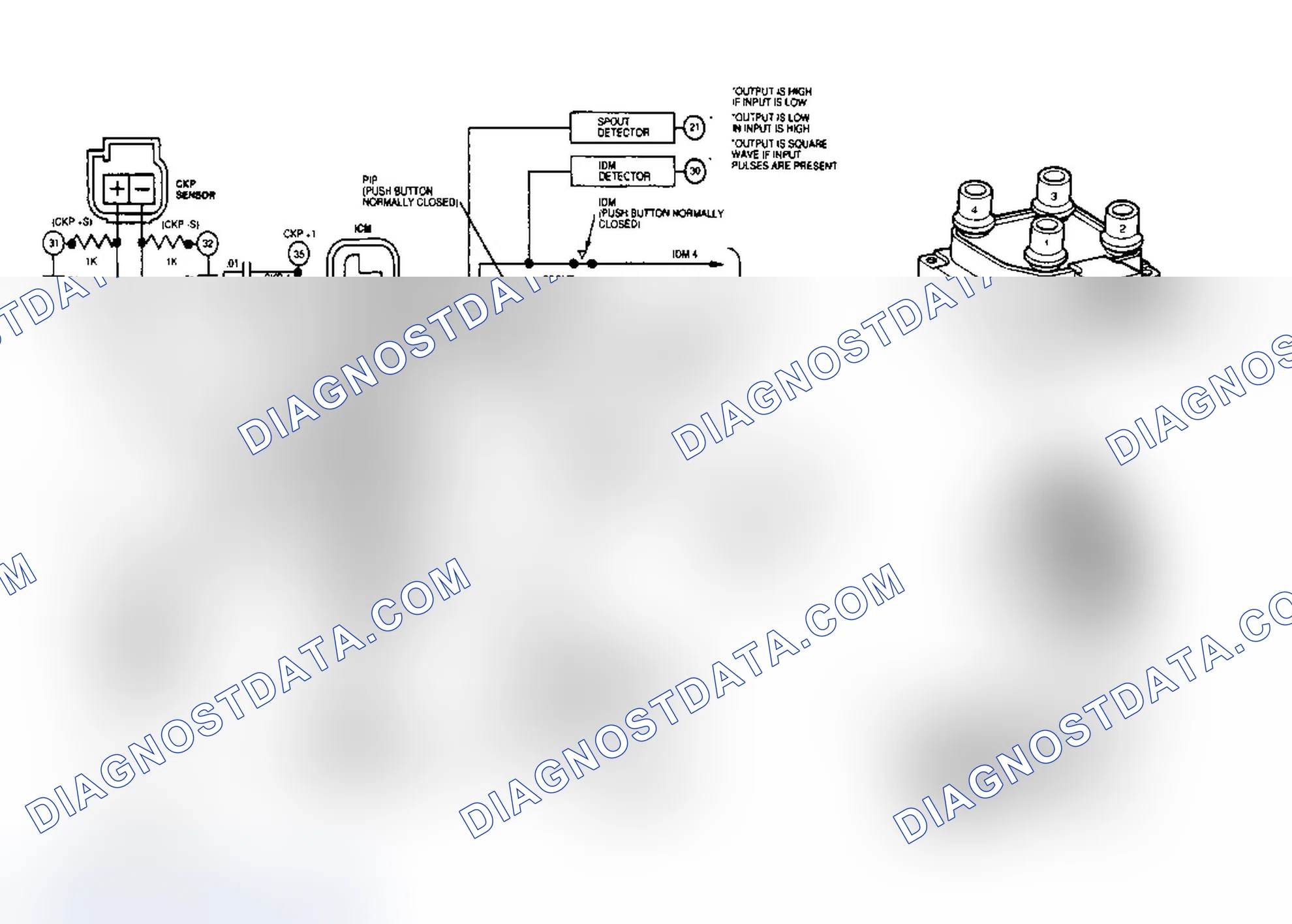 Scheme 192: EI System Connector Terminal & Component ID (1.9L)