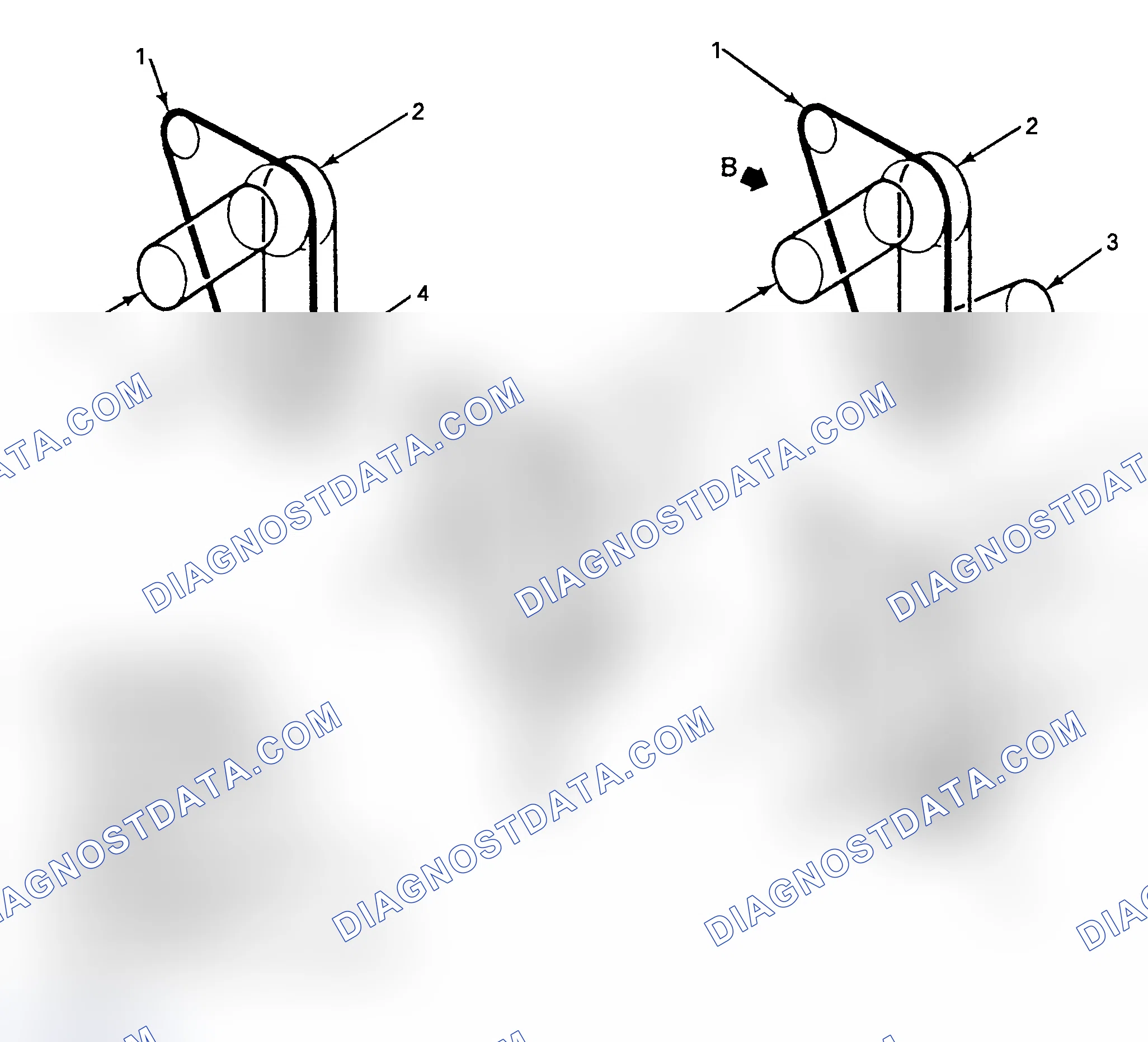 Scheme 2: DRIVE BELT ROUTING (2.8L)