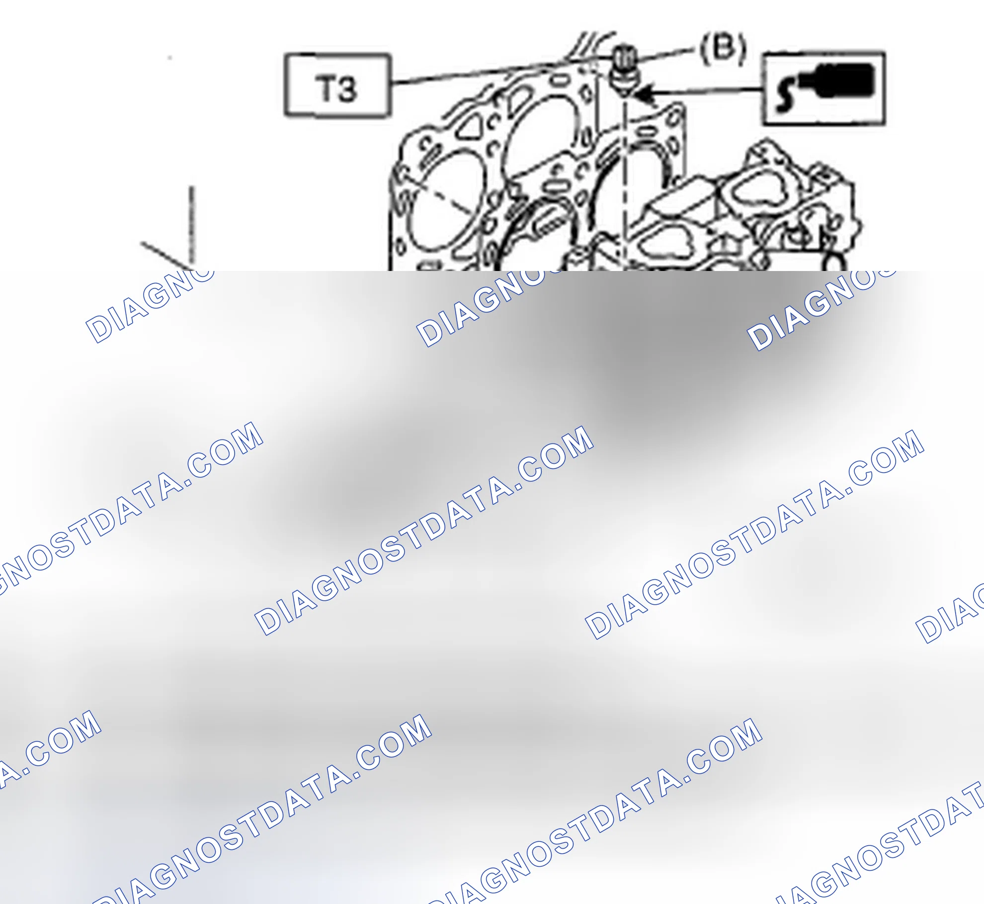 Fig. 217: Applying Liquid Gasket To Thread Of Variable Valve Lift Diagnosis Oil Pressure Switch- LH Side