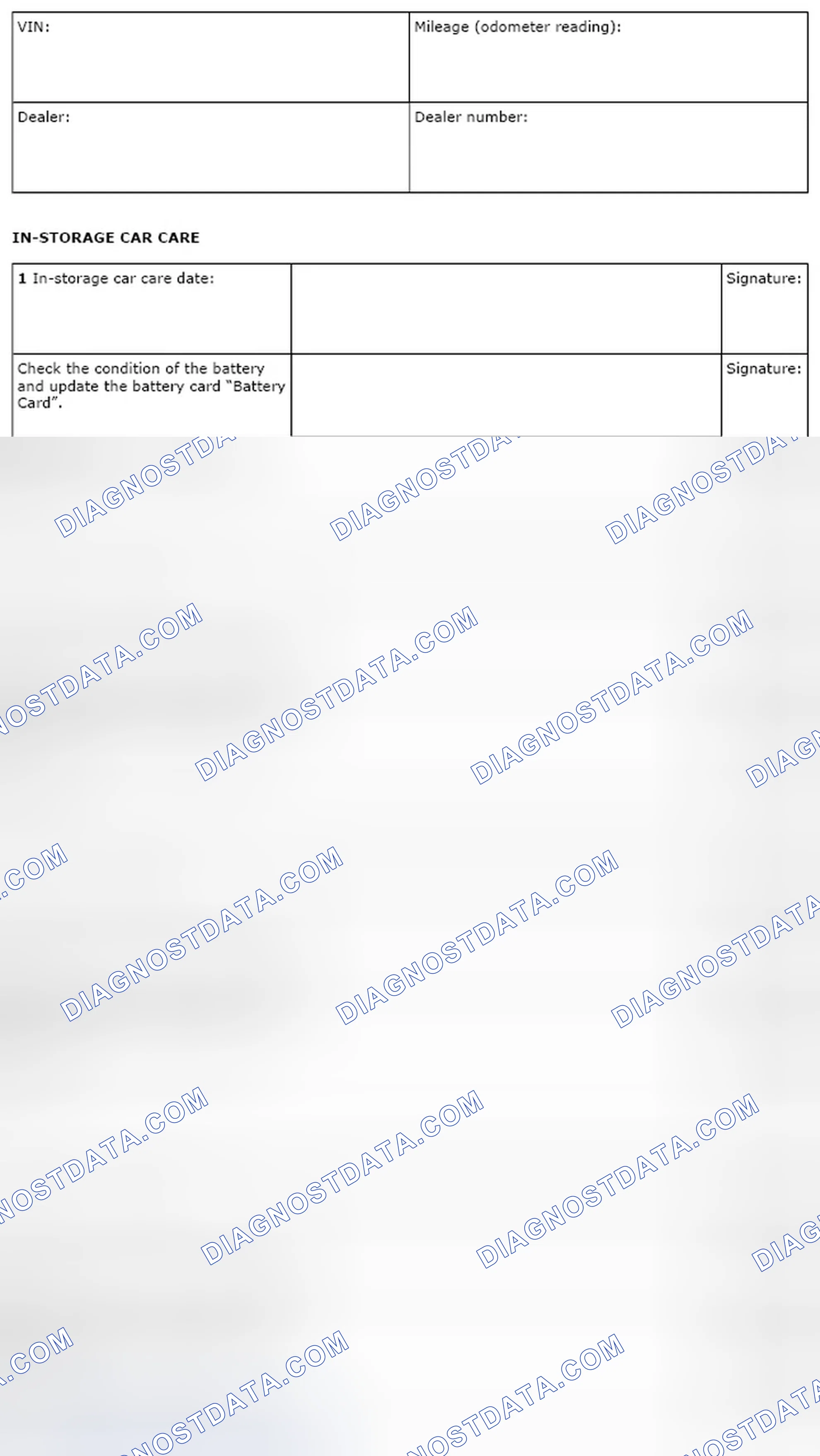 Scheme 53: In Storage Car-Care, Form