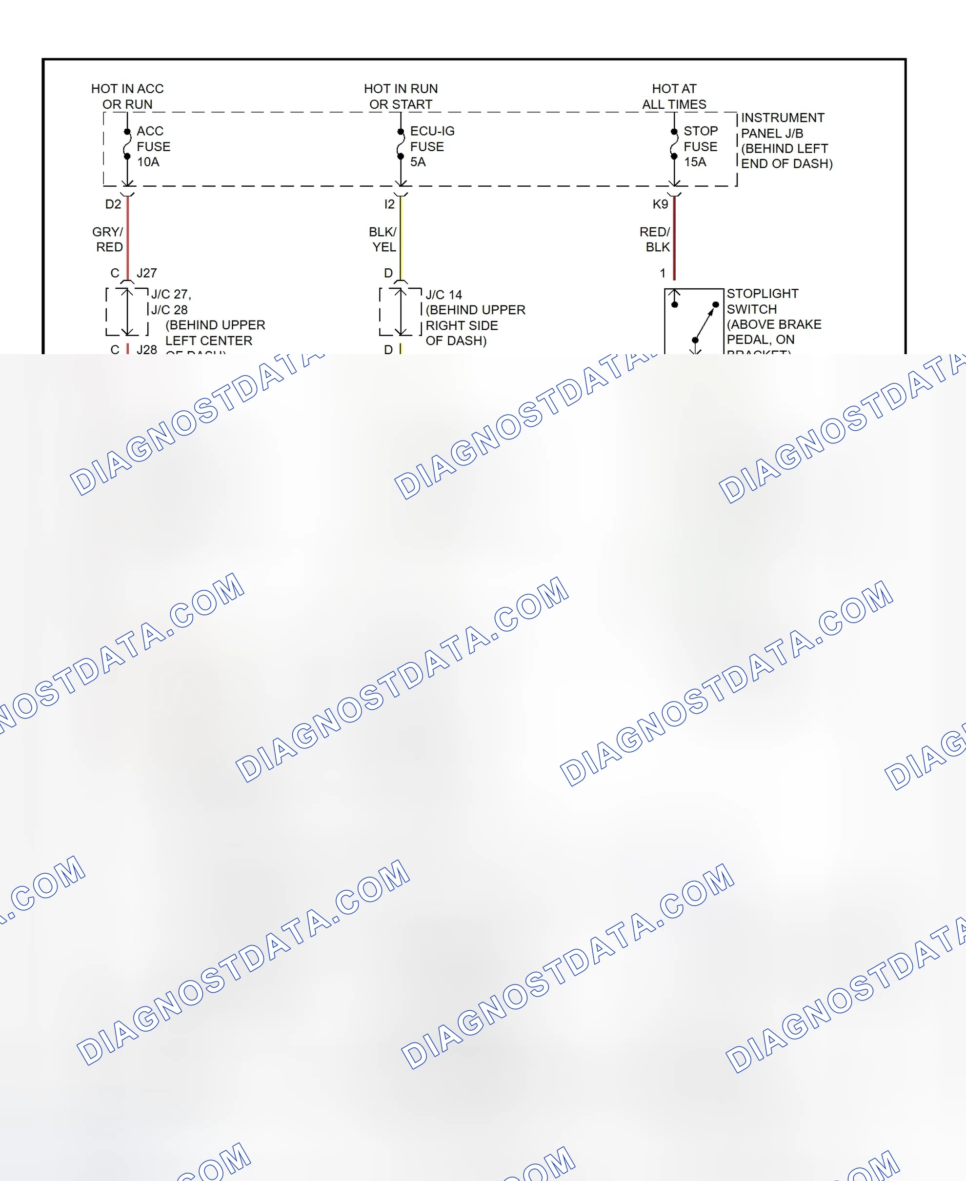 Scheme 303: Shift Interlock System Wiring Diagram (2001 - Toyota Prius)