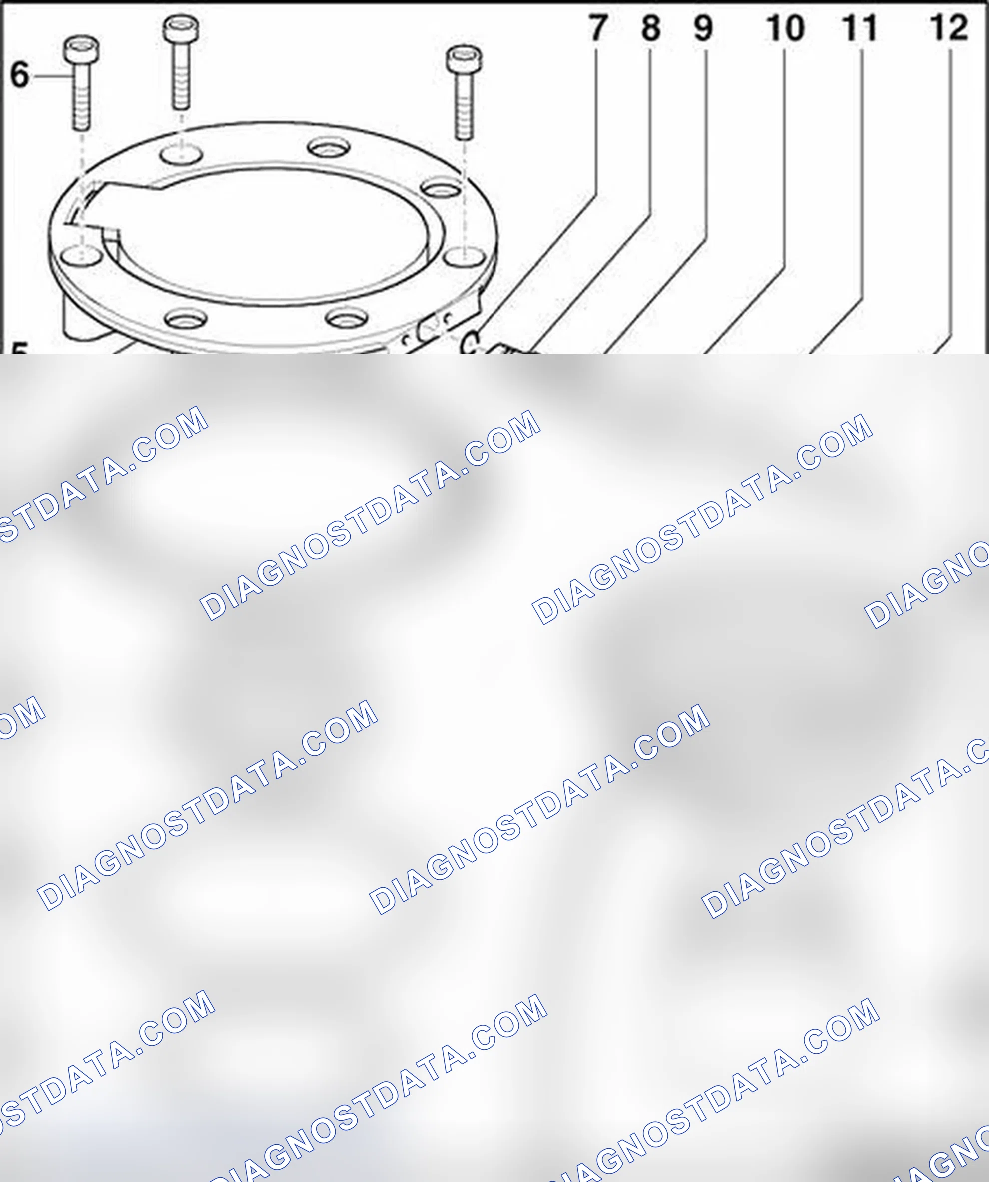 Scheme 23: Tank flap, component overview