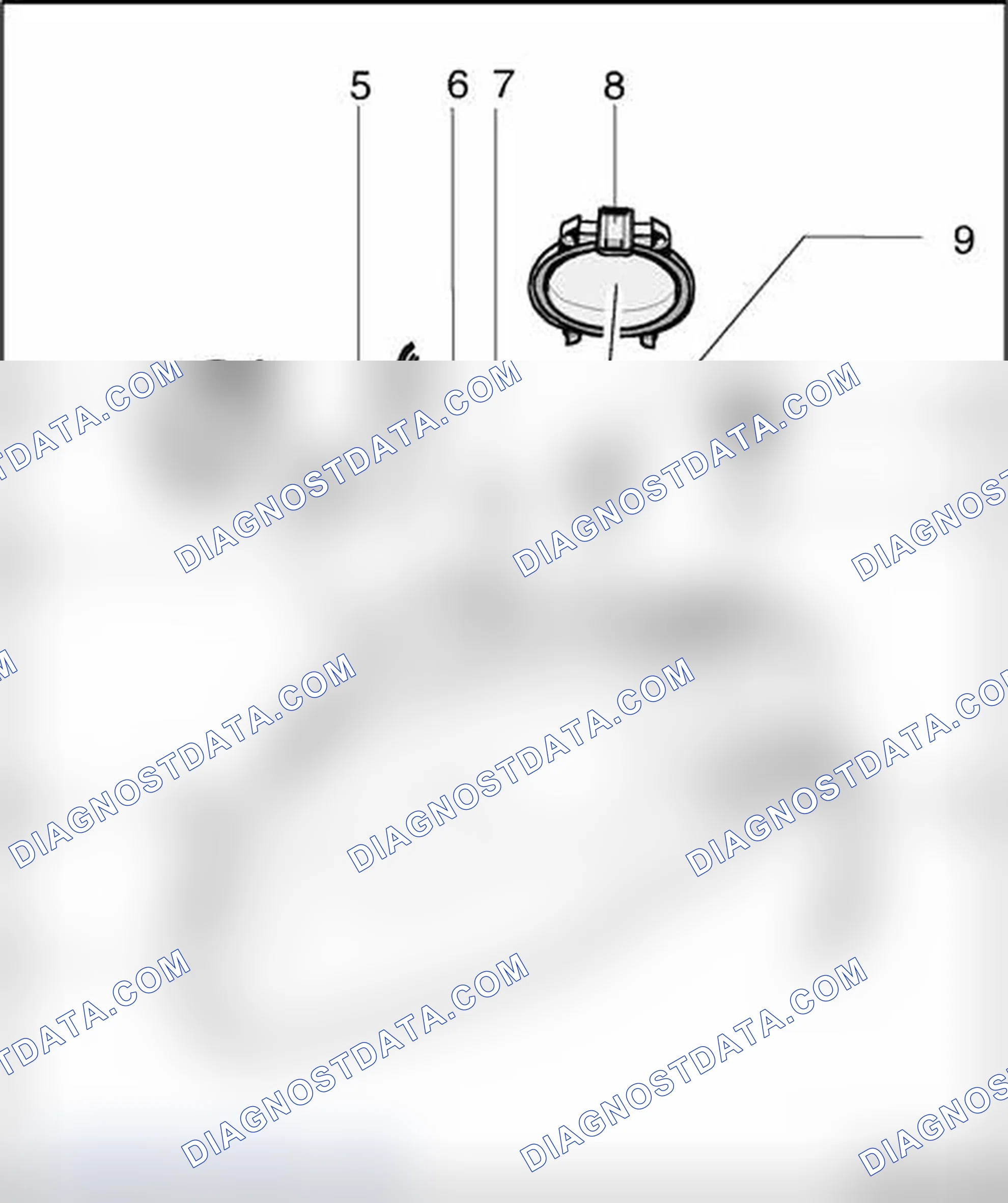Scheme 201: Halogen headlamps, assembly
