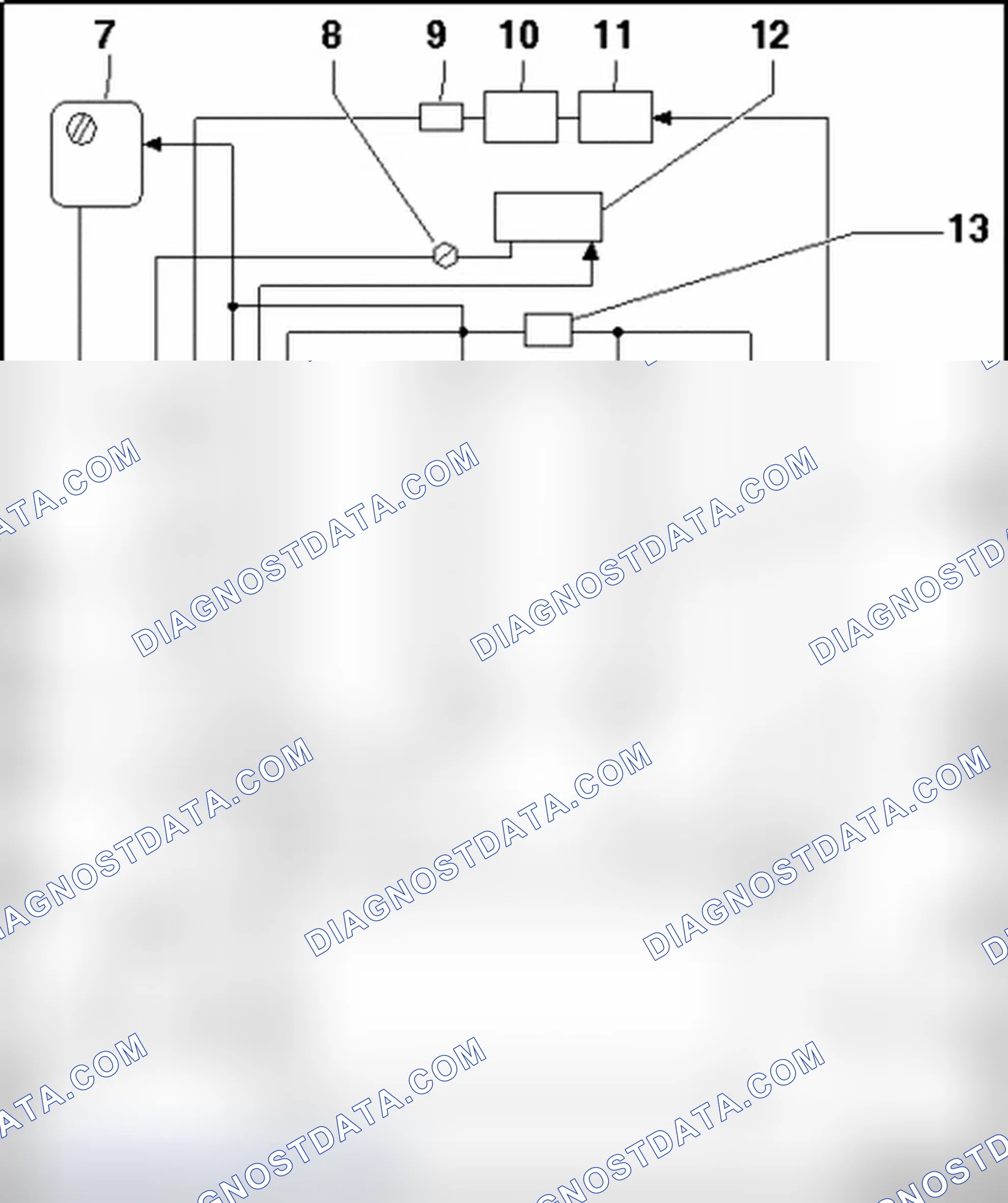 Scheme 303: Coolant Hose Connection Plan, without Auxiliary Heater