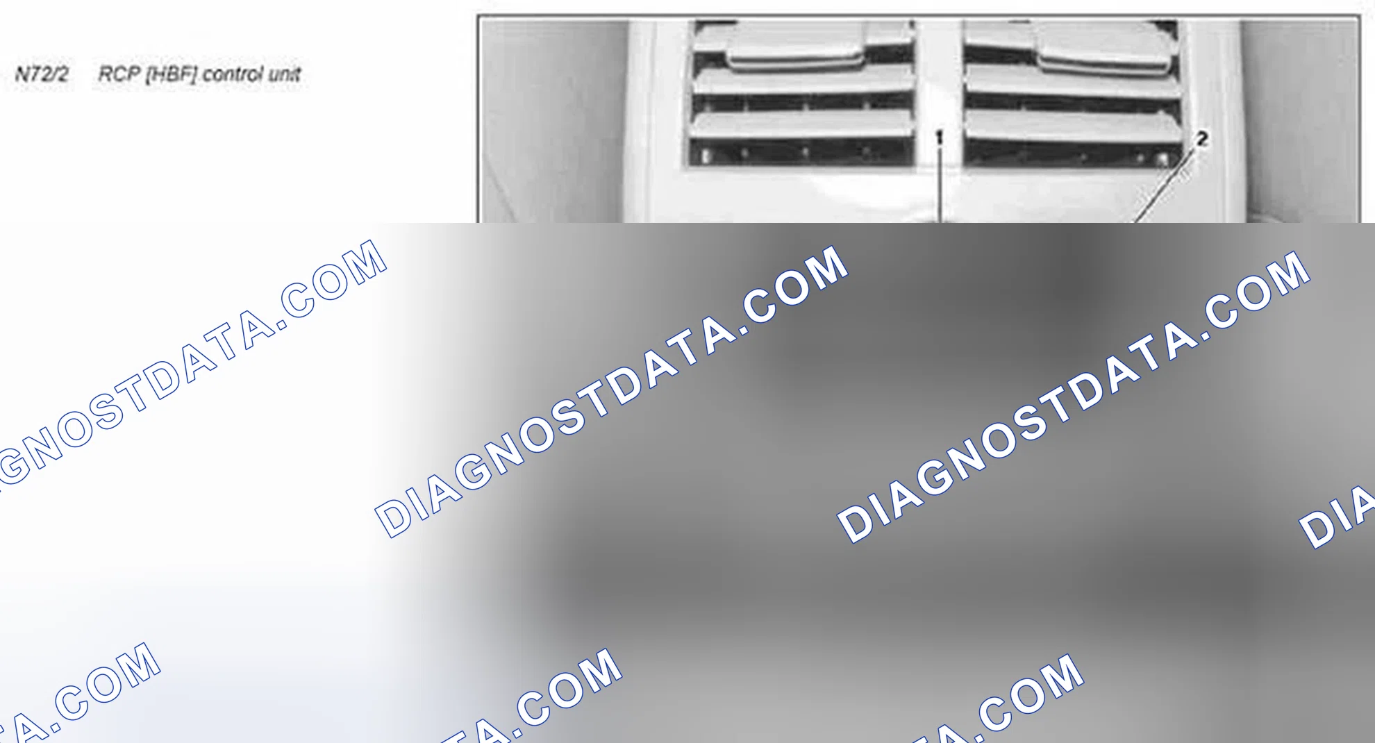 Scheme 171: Rear control panel control unit, component description - GF83.40-P-3020GMA
