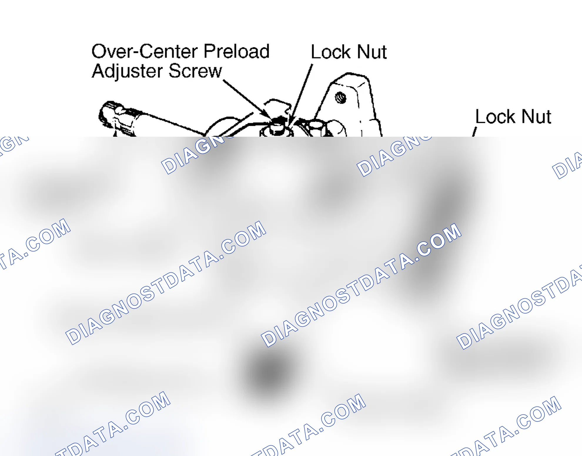 Scheme 1: Adjustment Points for Steering Gear. Worm bearing preload must be adjusted before over-center preload.
