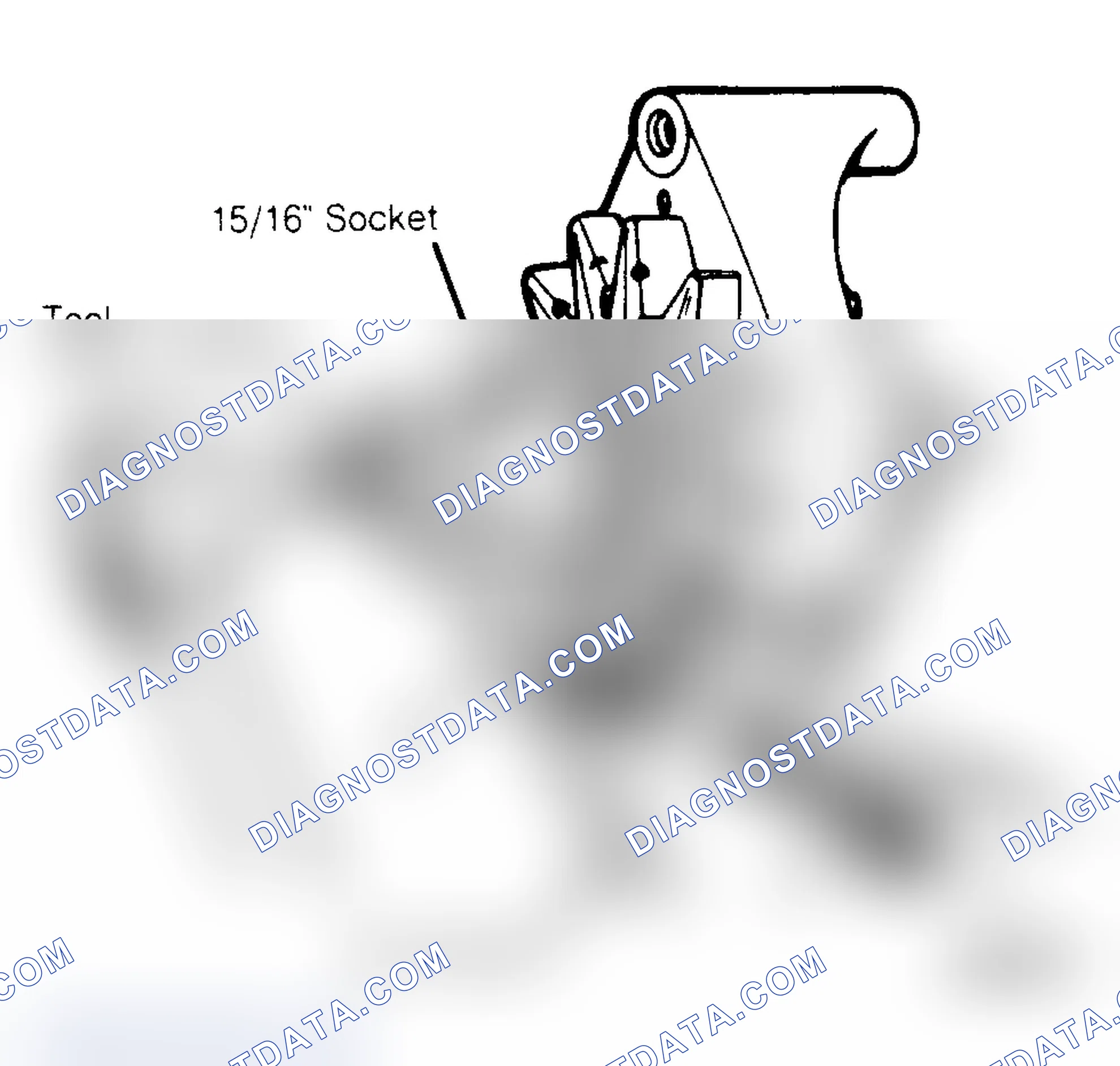 Scheme 6: Motorcraft Pulley Removal Procedure - Remove by using open end wrench, 15/16" socket and puller (T65P-10300-B).