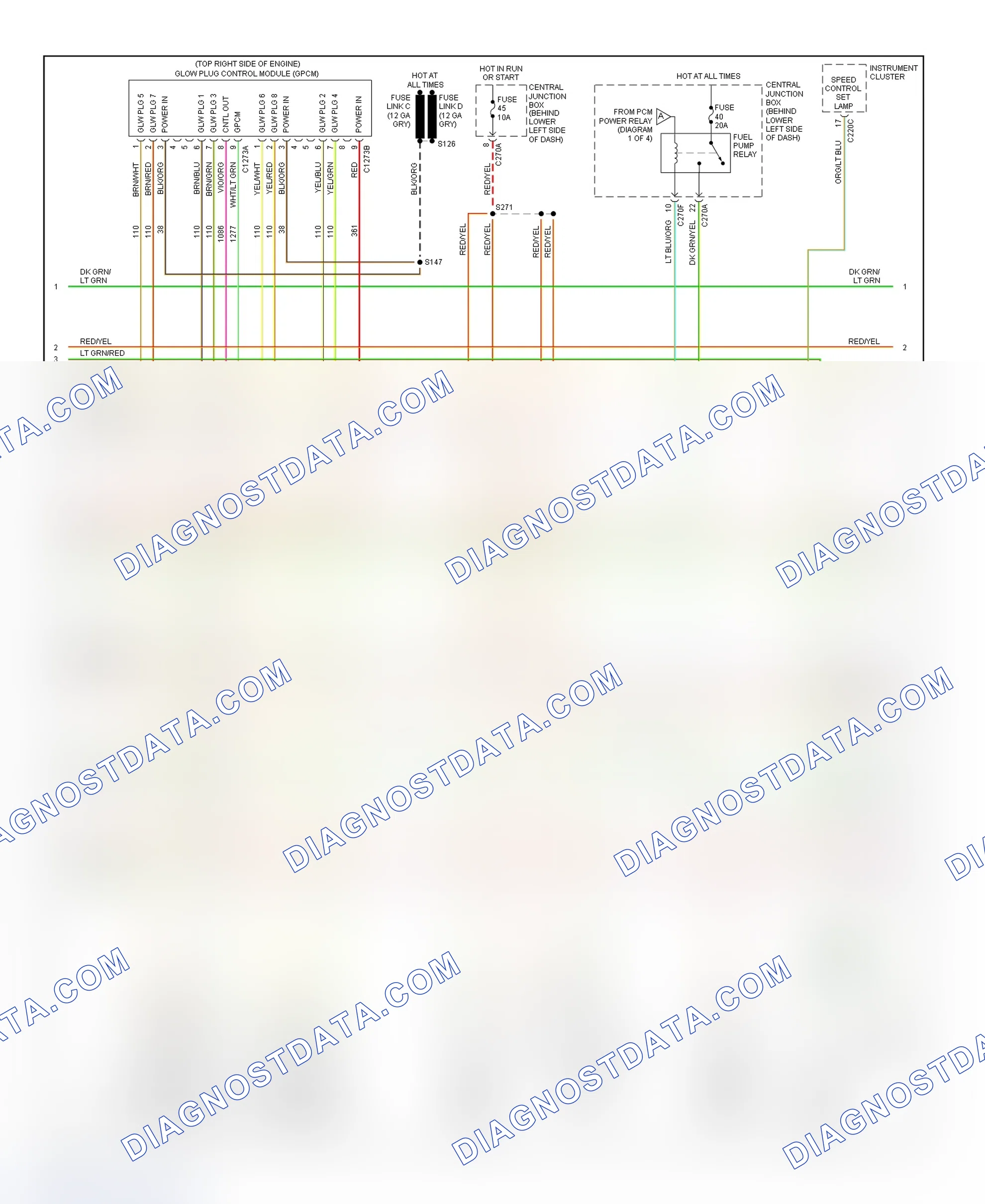 Scheme 73: PCM Wiring Diagram (Excursion & Pickup - F250/F550 Super Duty - 7.3L Turbo Diesel - California - 2 Of 4)