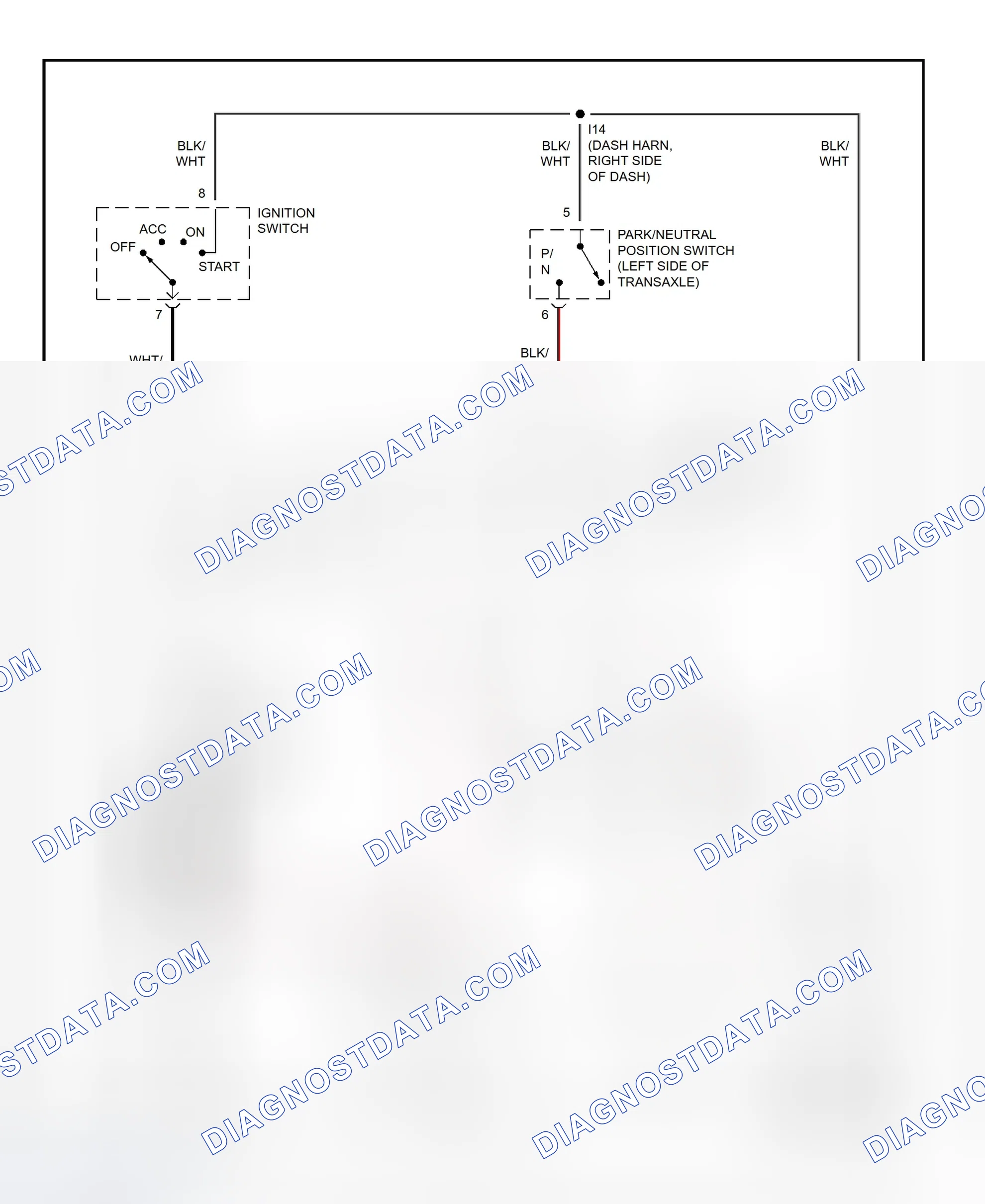 Fig. 19: Starting System Wiring Diagram (Avalon)