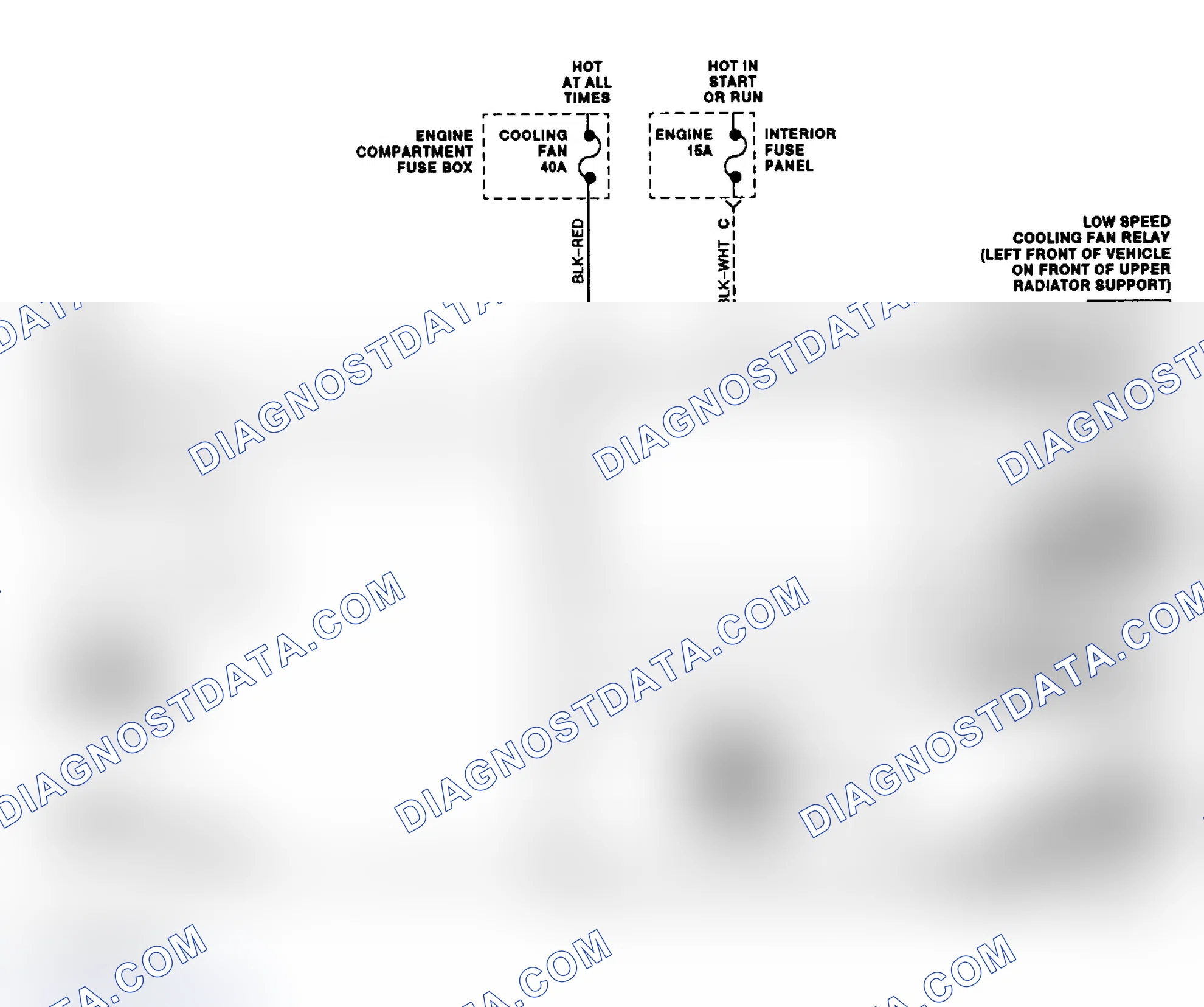 Scheme 8: Electric Cooling Fan Wiring Diagram (Probe 2.5L)