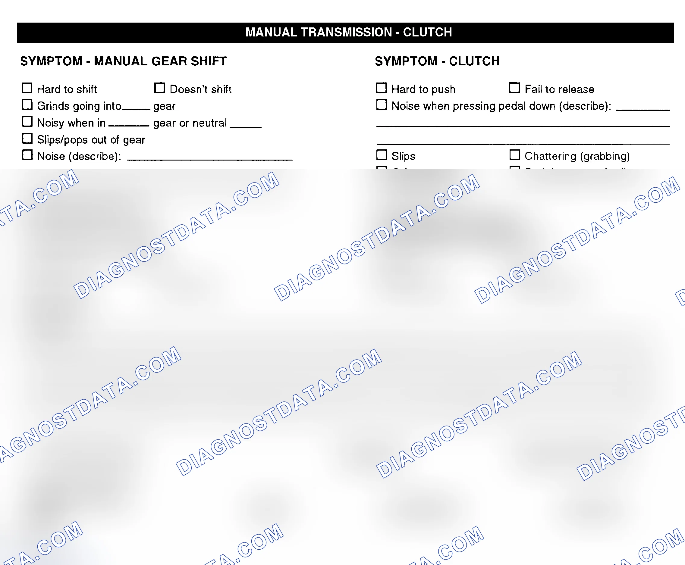 Scheme 10: Manual Transmission & Clutch