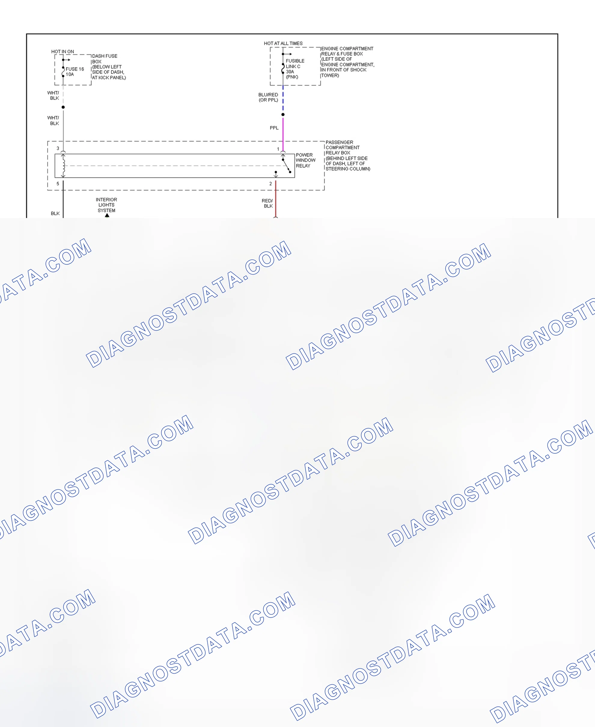 Scheme 5: Power Window System Wiring Diagram (Tiburon)