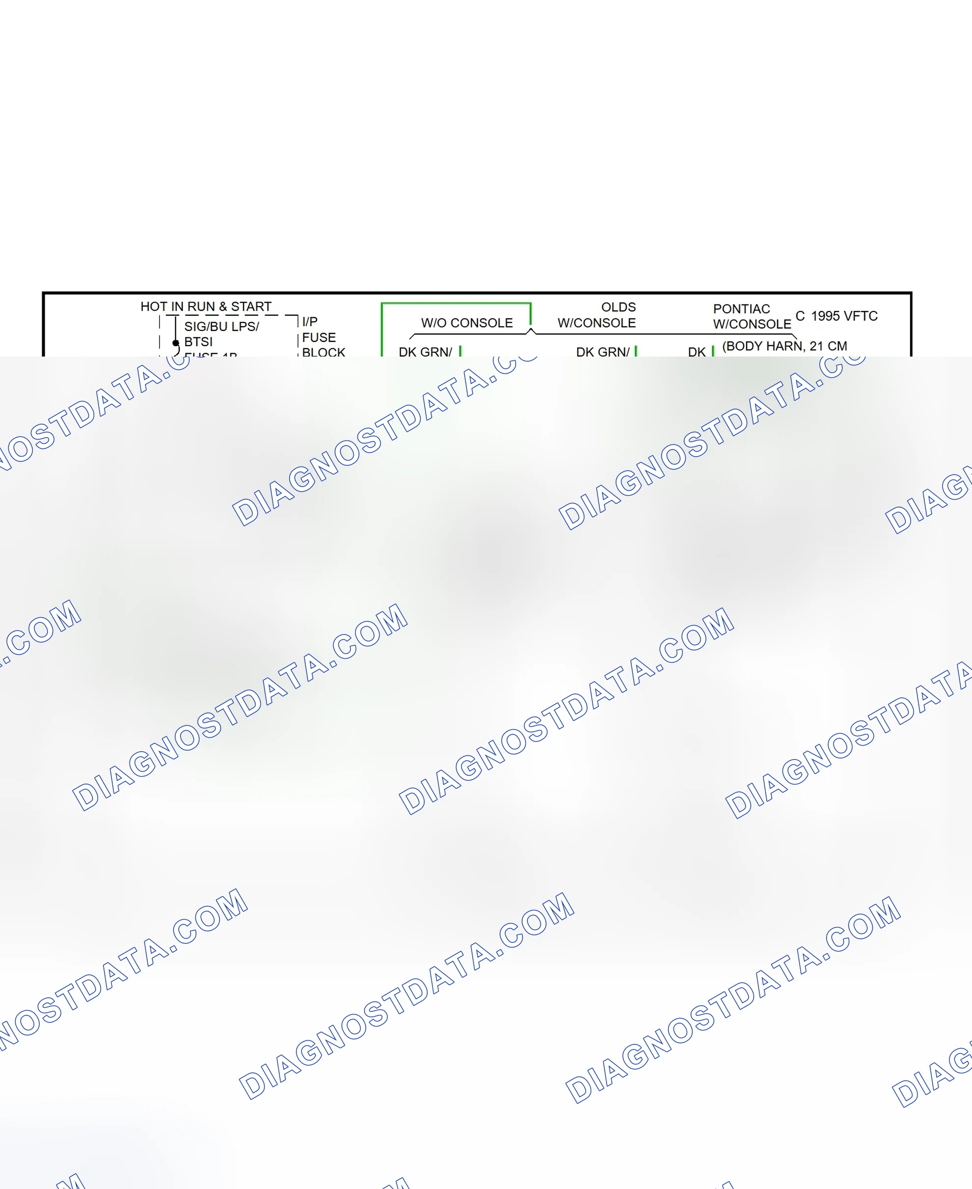 Fig. 26: Shift Interlock System Wiring Diagram (1999 Bonneville, Eighty Eight, LeSabre & LSS)