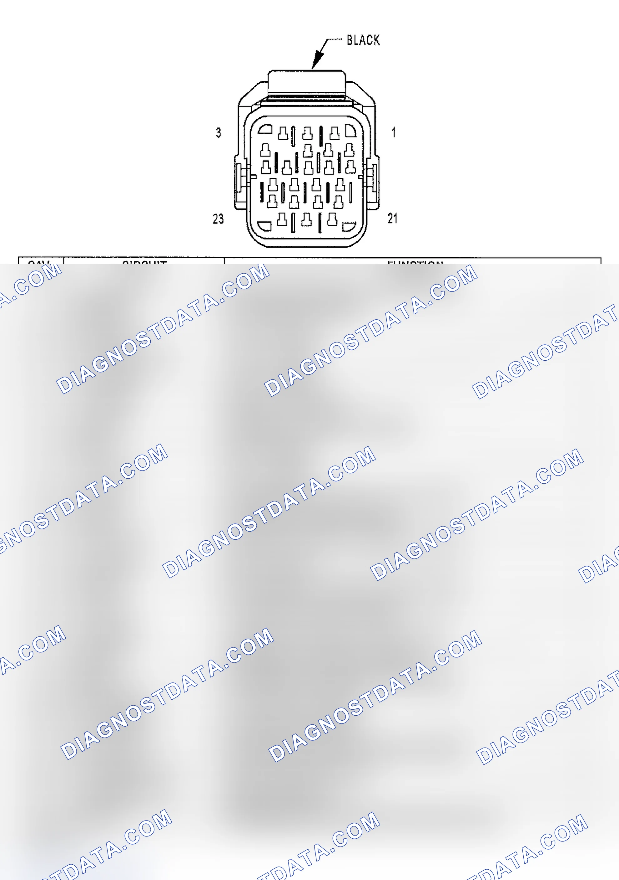 Scheme 379: TRANSMISSION SOLENOID/TRS ASSEMBLY CONNECTOR END VIEW