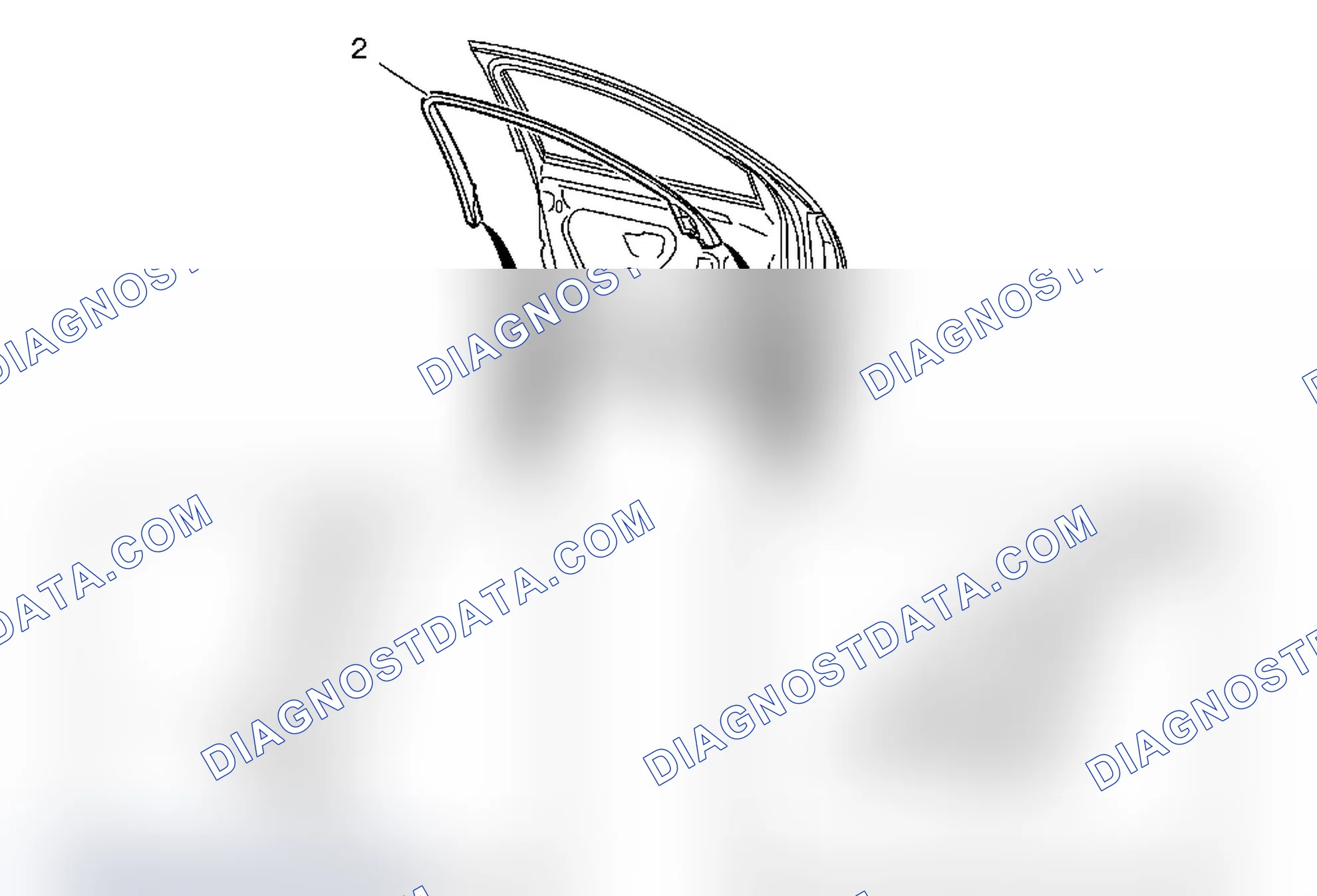 Scheme 57: Front Side Door Window Frame Garnish Molding Replacement