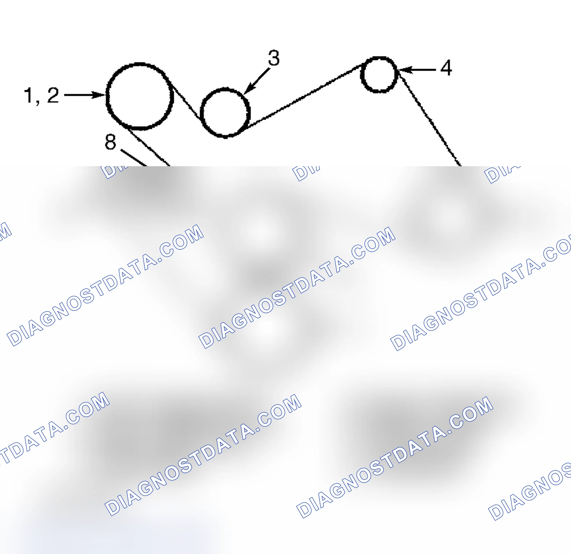 Scheme 15: DRIVE BELT ROUTING (EXCURSION & F250-550 PICKUP 7.3L DIESEL)