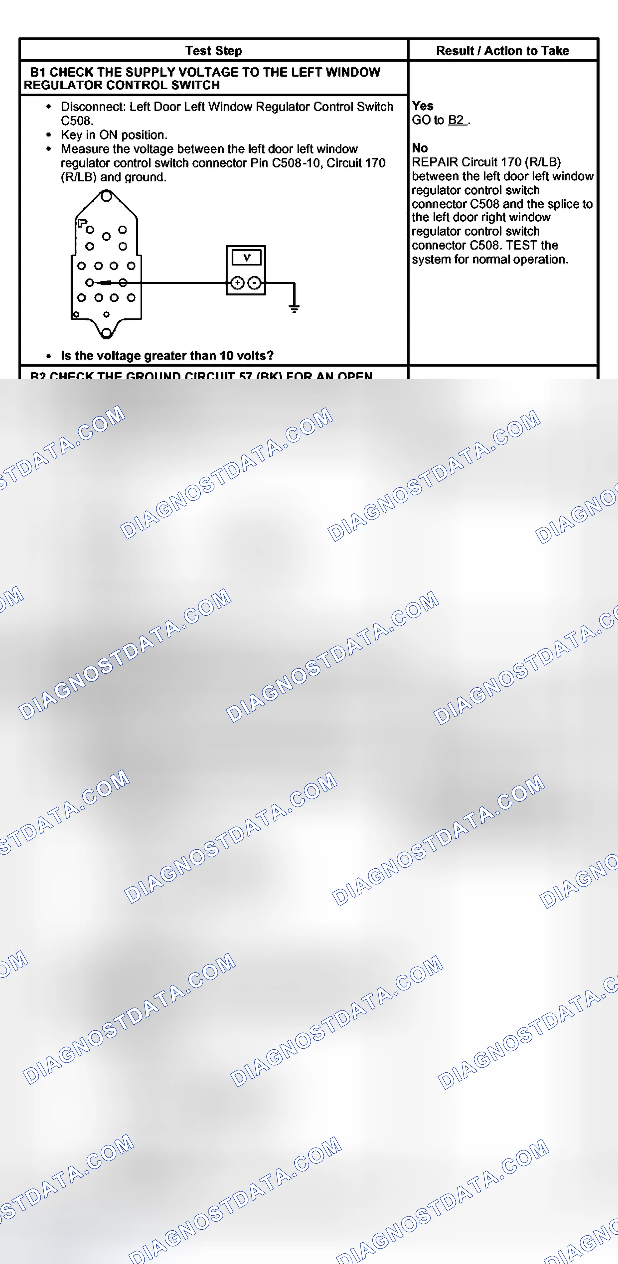 Scheme 6: PINPOINT TEST B: SINGLE POWER WINDOW IS INOPERATIVE (LH)