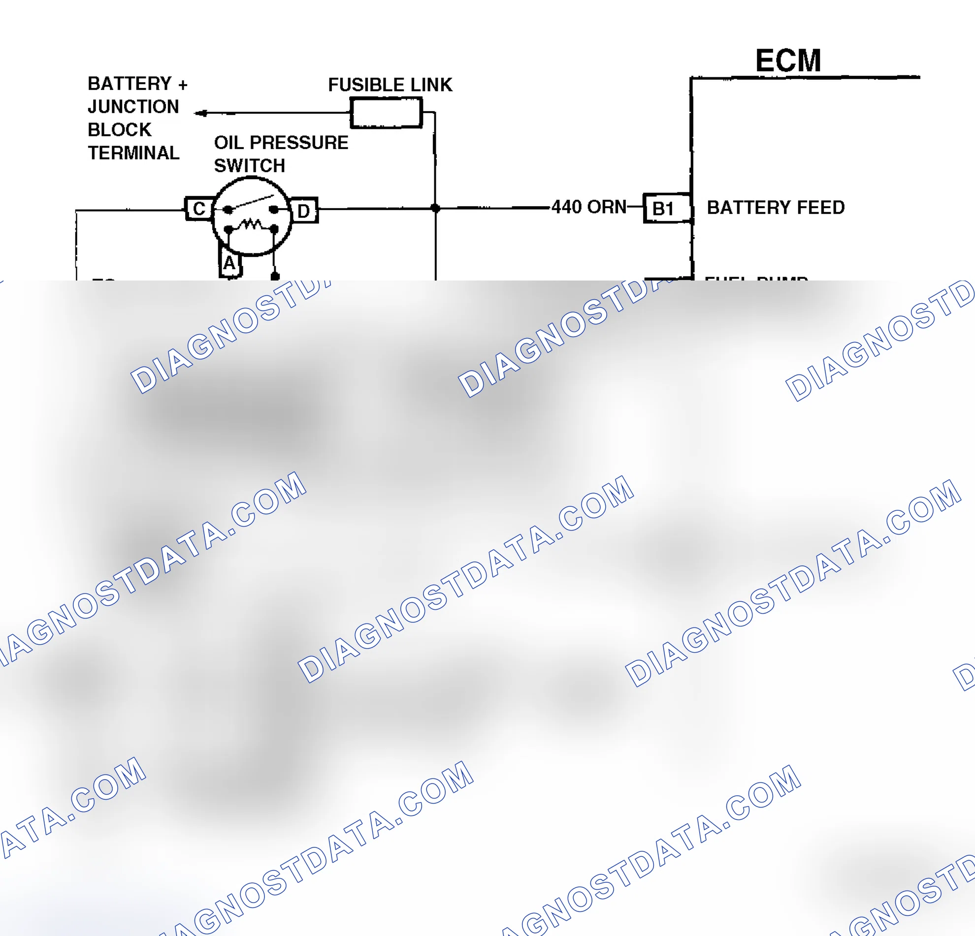 Scheme 234: Code 54 Schematic ("C" & "K" Series 5.7L M/T) Fuel Pump Circuit