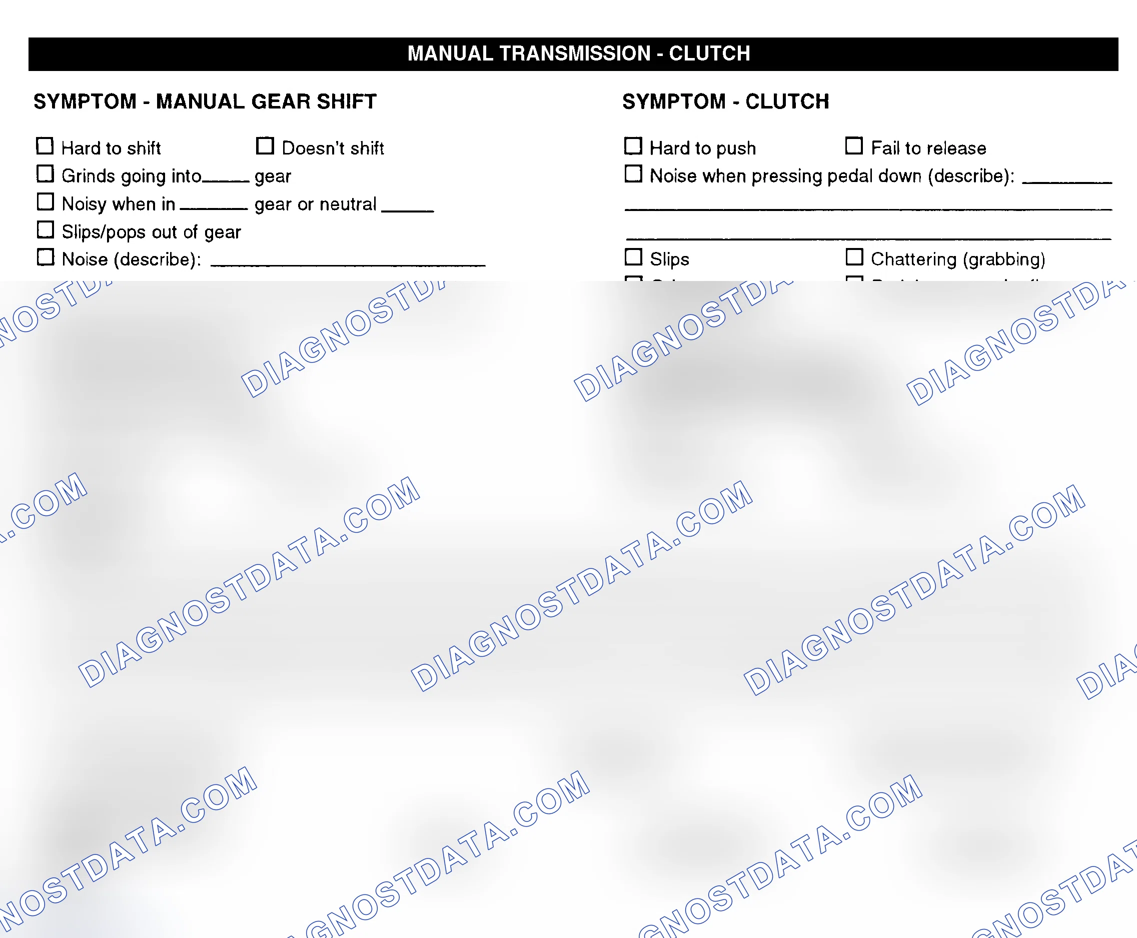 Scheme 10: Manual Transmission & Clutch