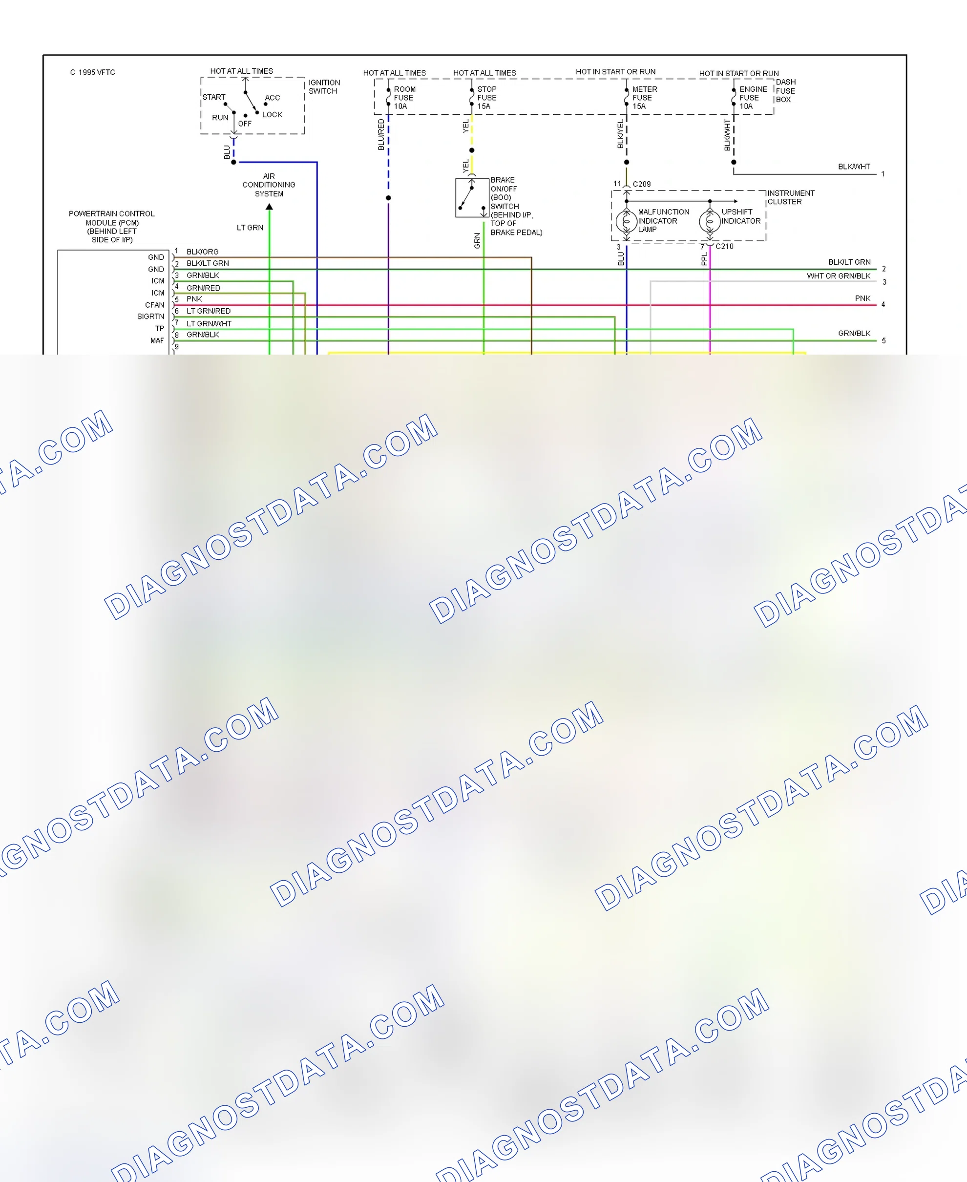 Scheme 16: Wiring Diagram (1.3L - 1 Of 2)