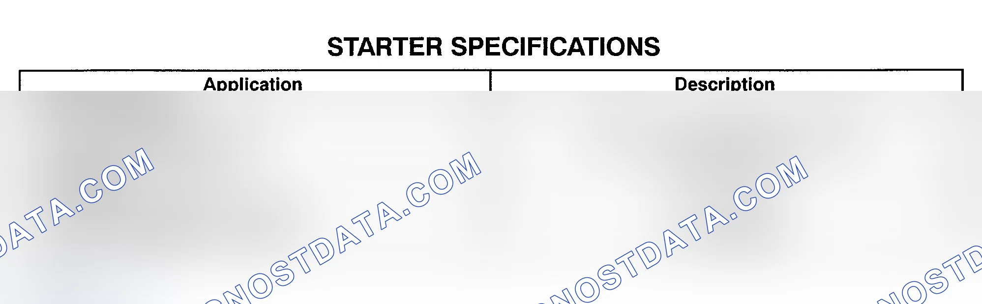 Scheme 16: STARTER SPECIFICATIONS