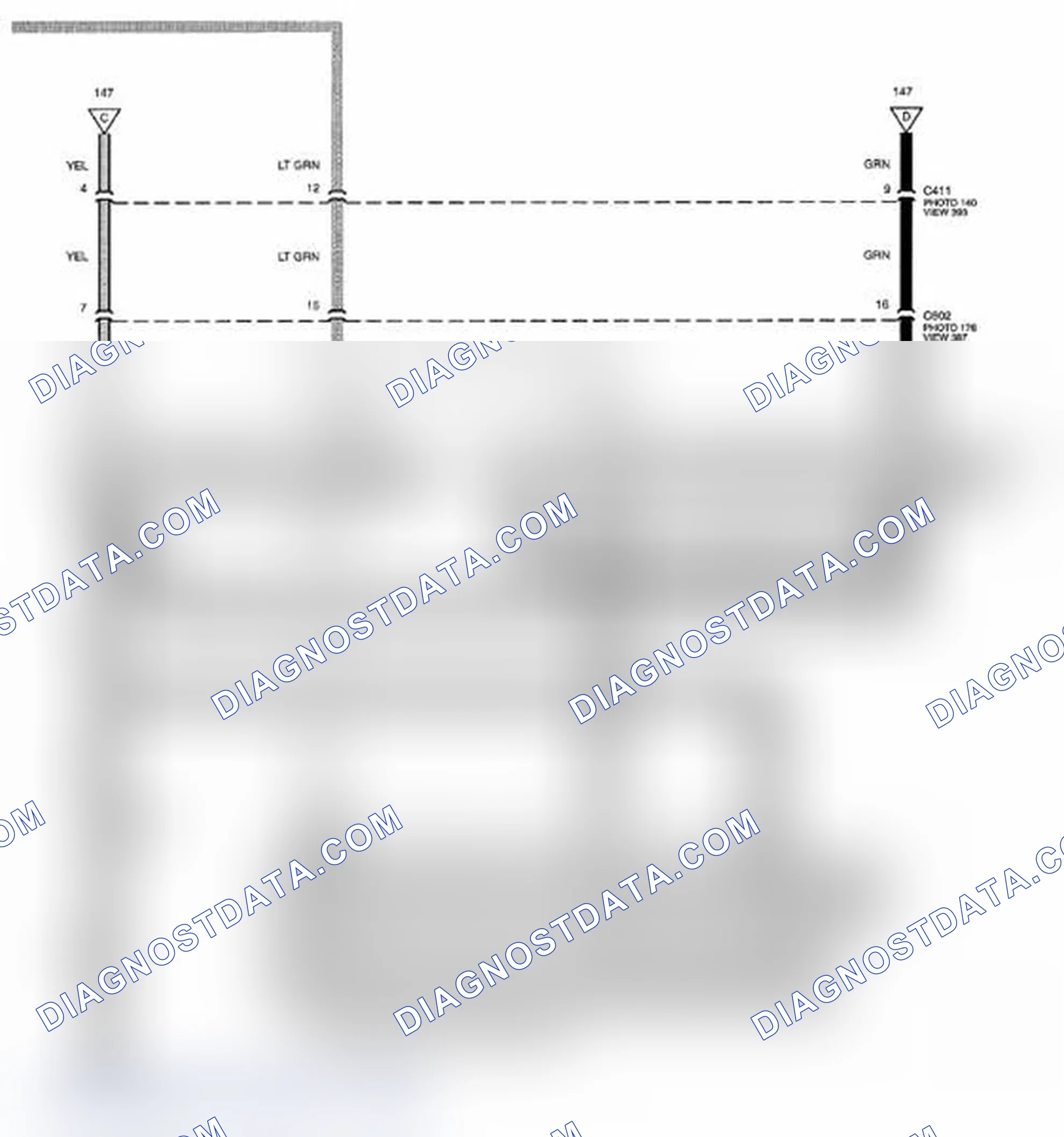 Scheme 312: Front Seat Heaters Circuit Diagram - Without Ventilated Seats (Page 147-2)
