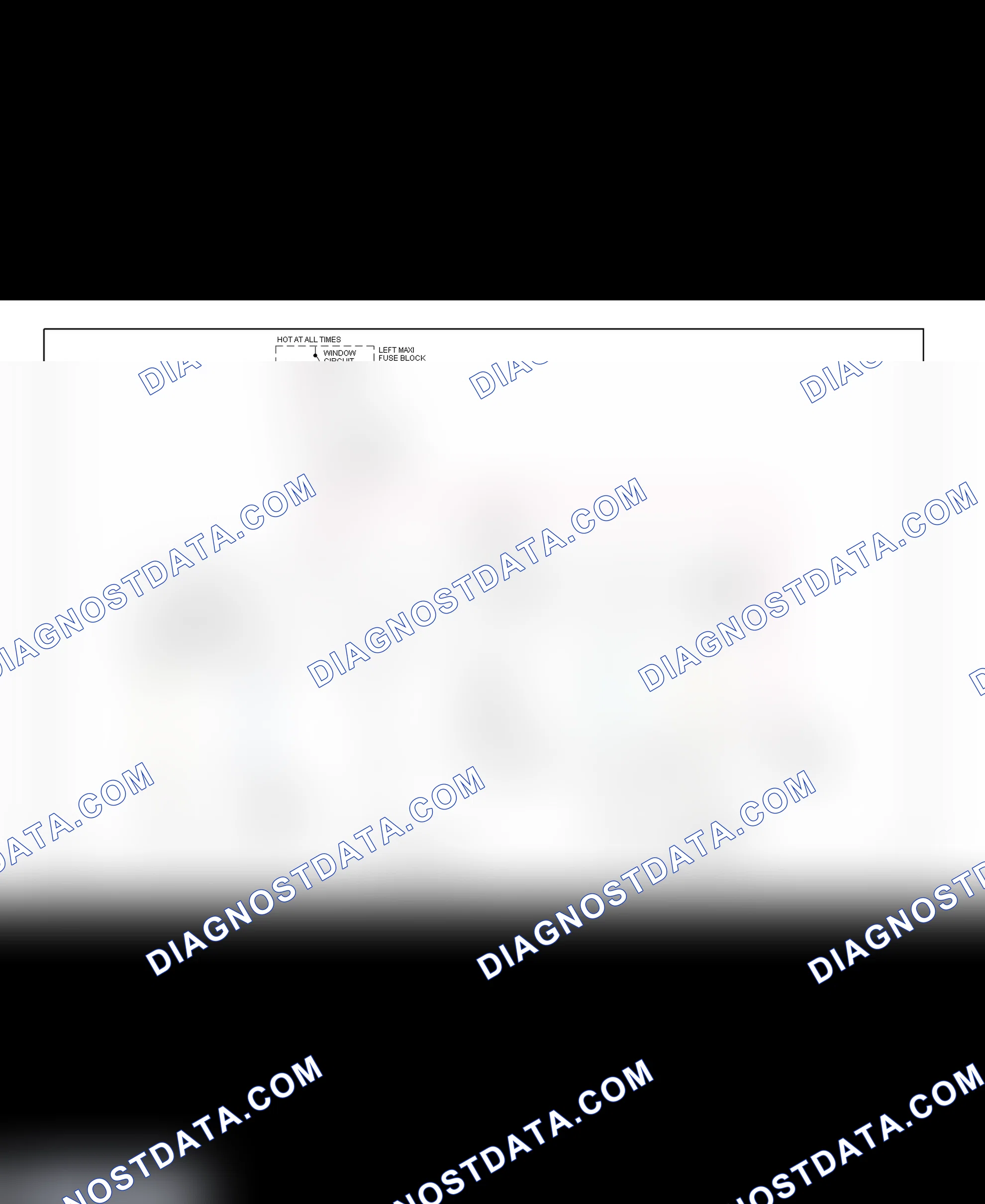 Fig. 1: Power Window System Wiring Diagram (Eldorado)