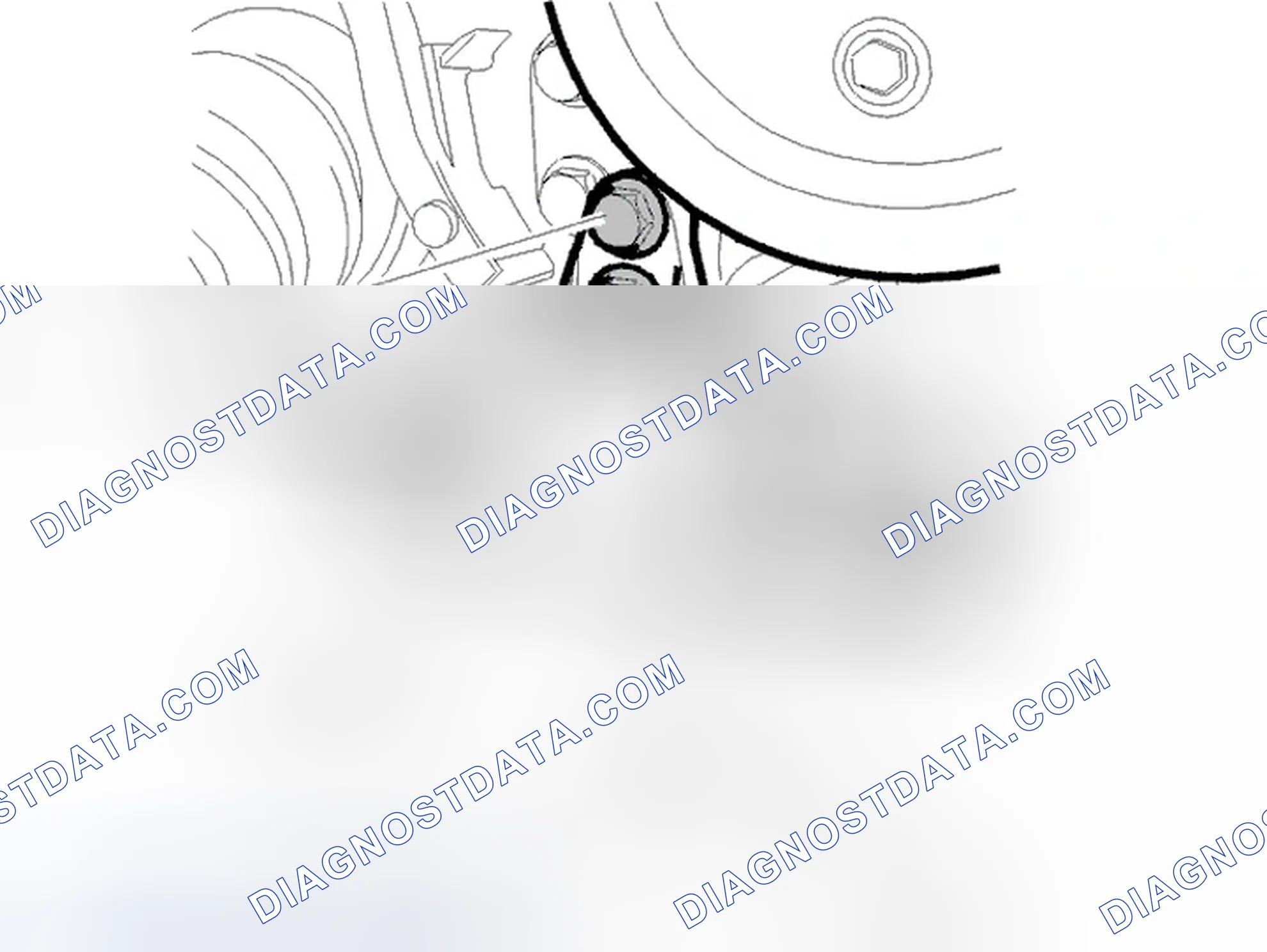 Scheme 639: Removing the screws for the right-hand engine mounting