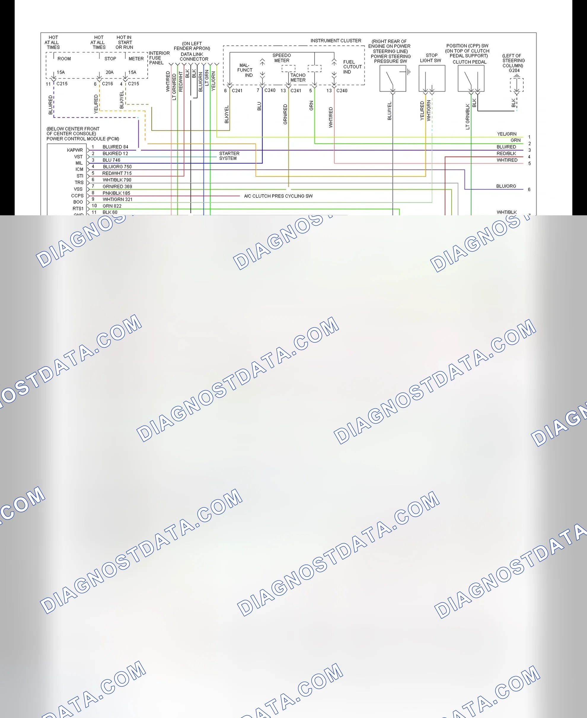 Scheme 180: EEC Wiring Diagram (Probe 2.5L - 1 Of 3)