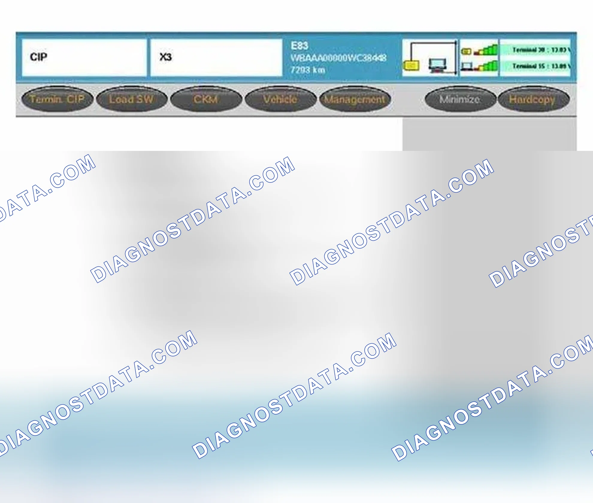Scheme 153: CIP Main Selection Screen