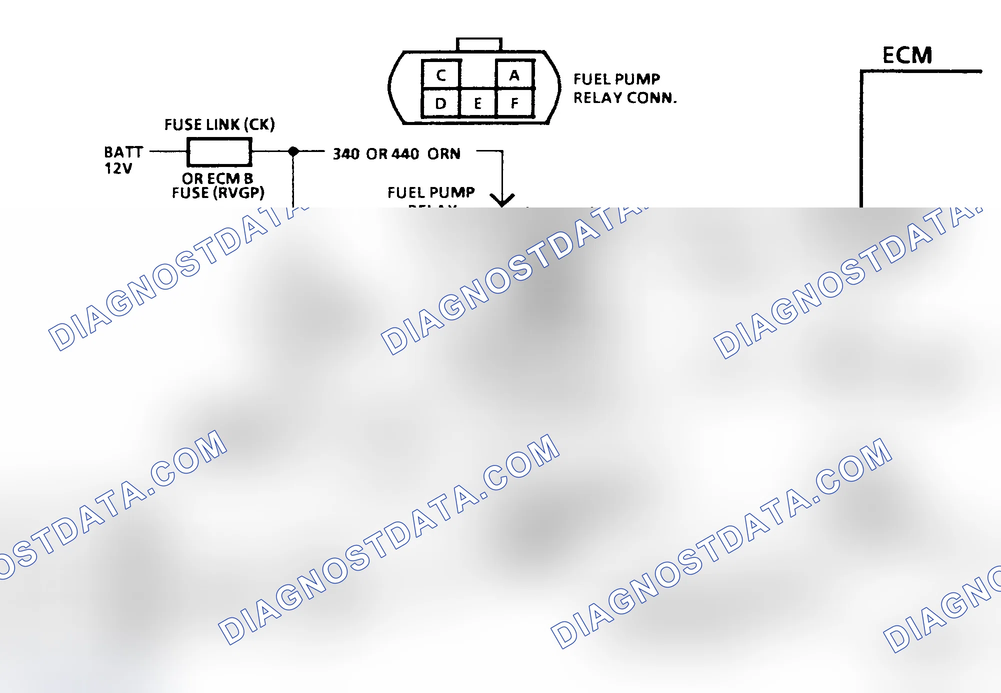 Scheme 12: Chart A-5 Schematic, Fuel Pump Ckt Diagnosis (C, K, R, V, G, P & GP Series) One Fuel Tank