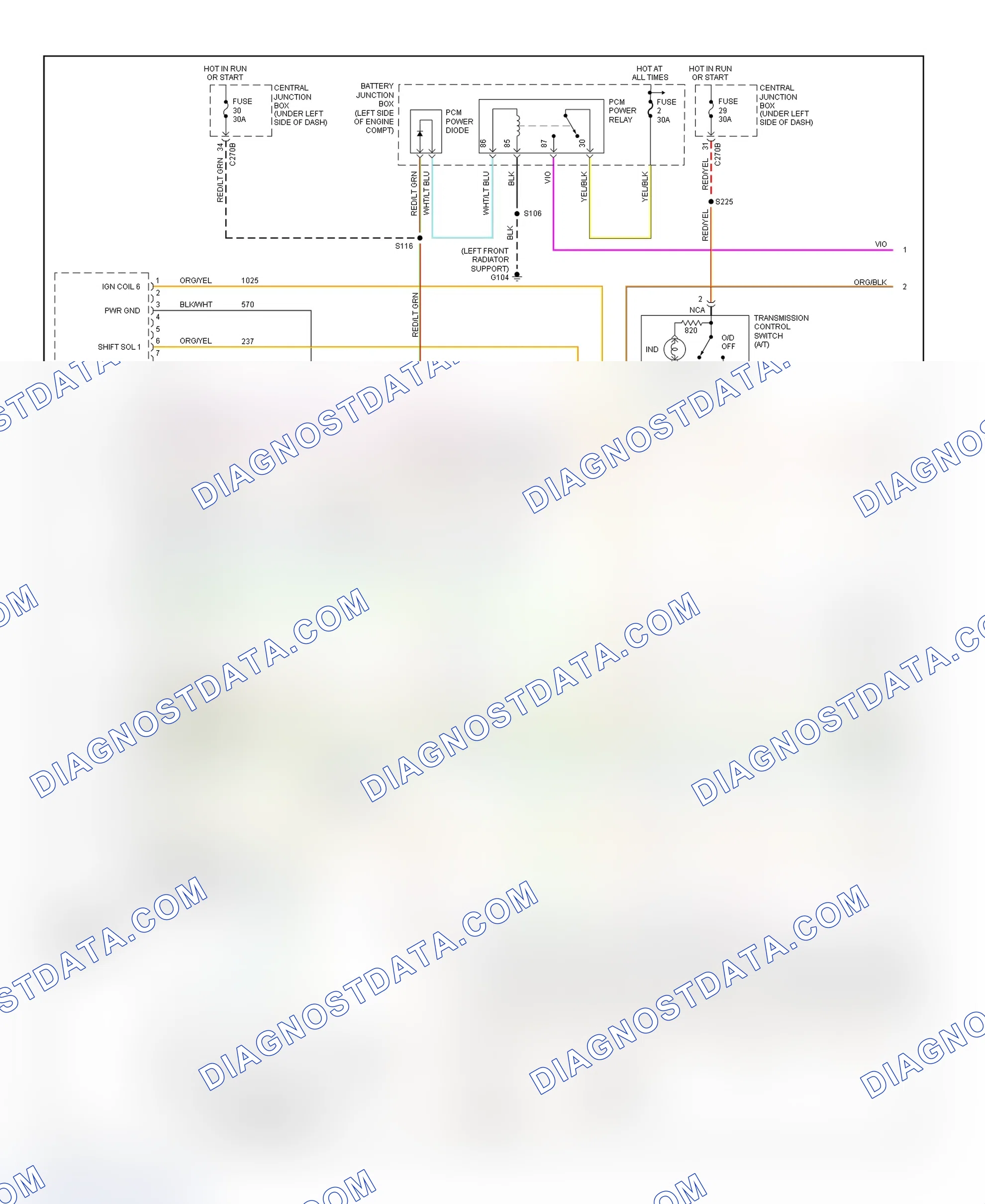 Scheme 1: PCM Wiring Diagram (Blackwood - 5.4L - 1 Of 4)