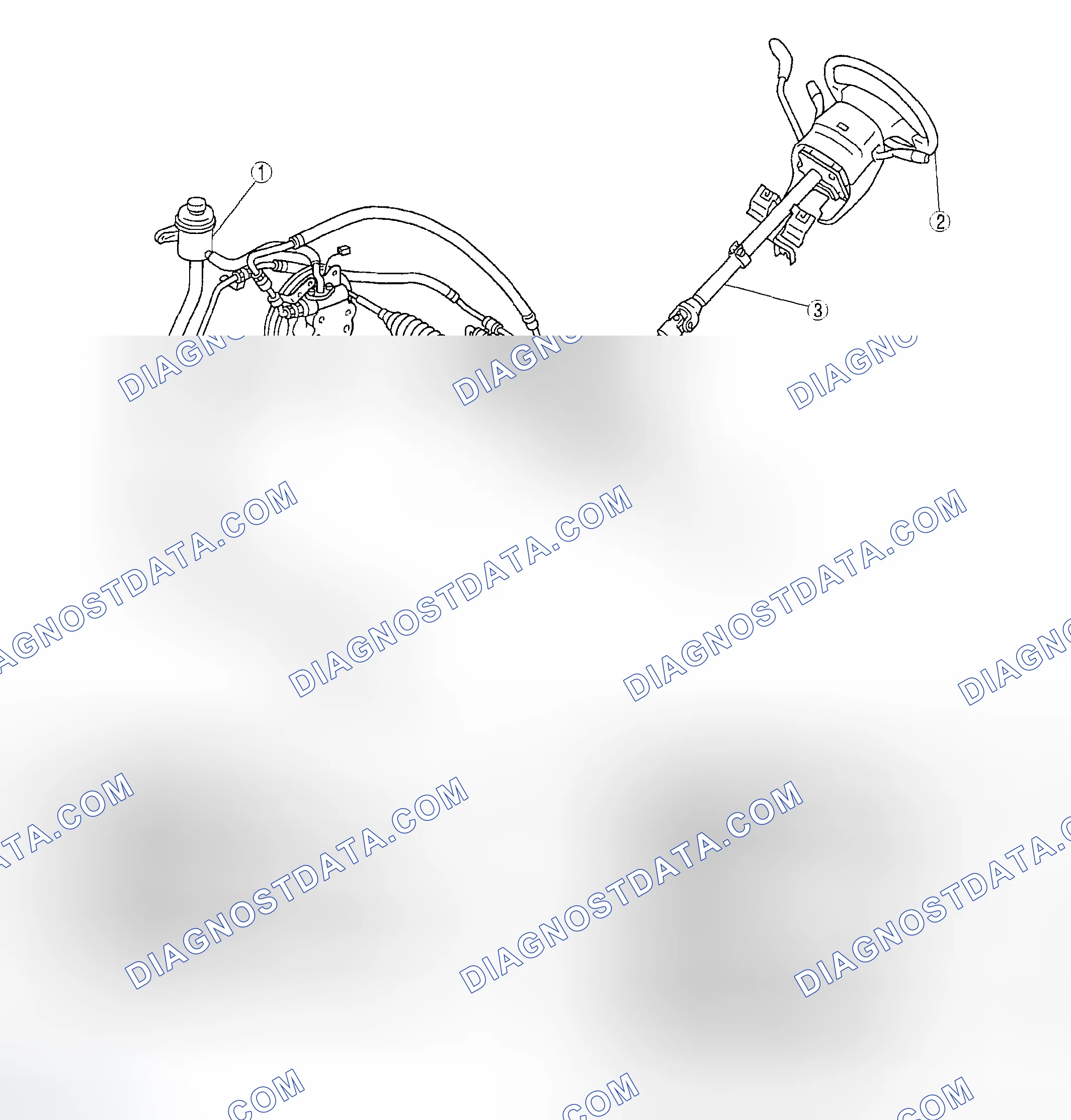 Scheme 1: ENGINE SPEED SENSING POWER STEERING LOCATION INDEX