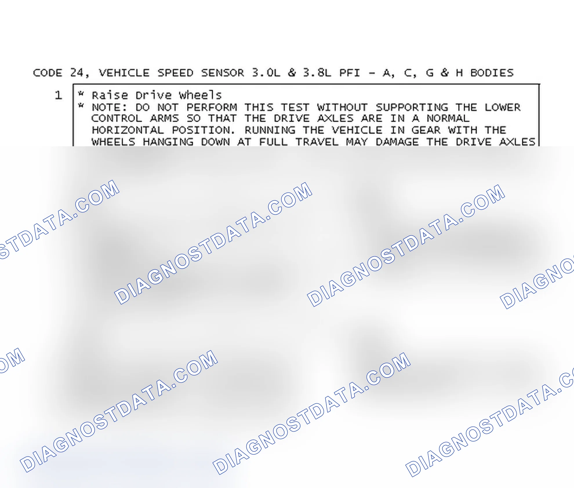 Scheme 199: Code 24, Vehicle Speed Sensor 3.0L & 3.8L PFI - A, C, G & H Bodies