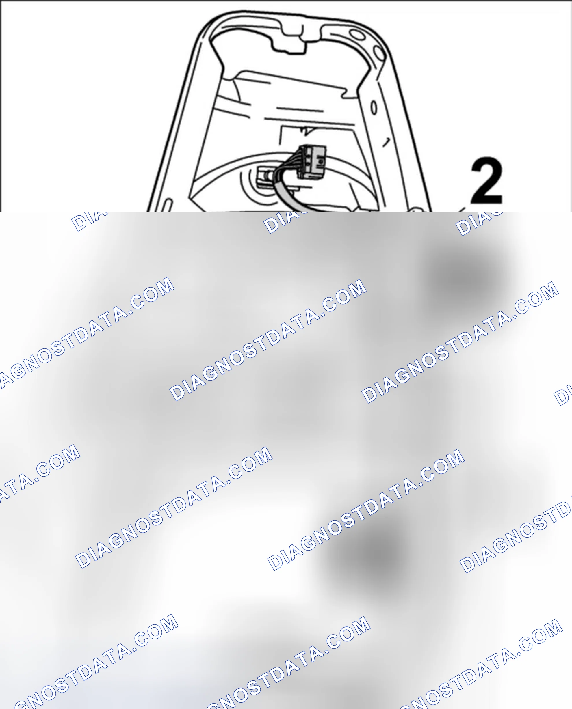 Scheme 98: Disconnecting wire harnesses on backrest frame