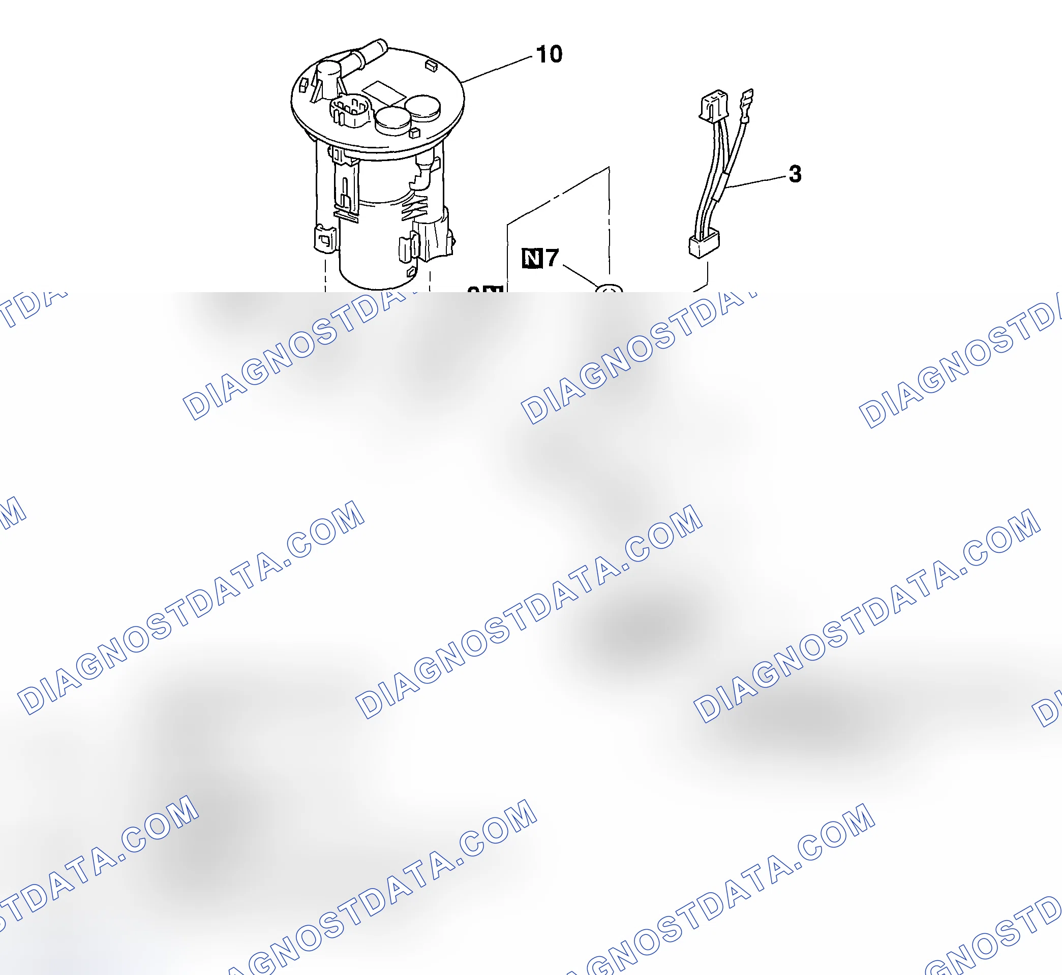 Scheme 14: FUEL PUMP MODULE DISASSEMBLY AND ASSEMBLY