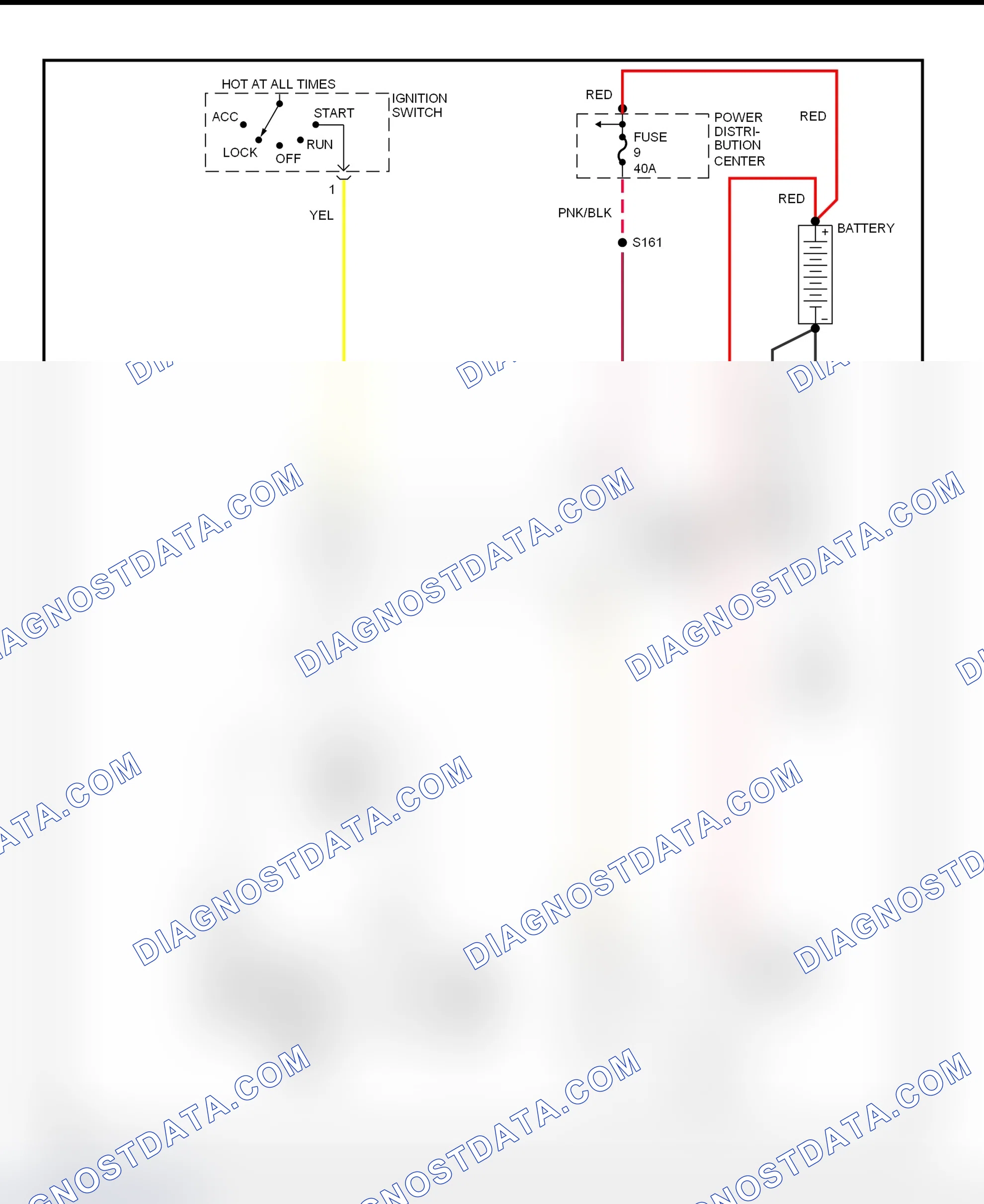 Fig. 8: Starting System Wiring Diagram (Durango)