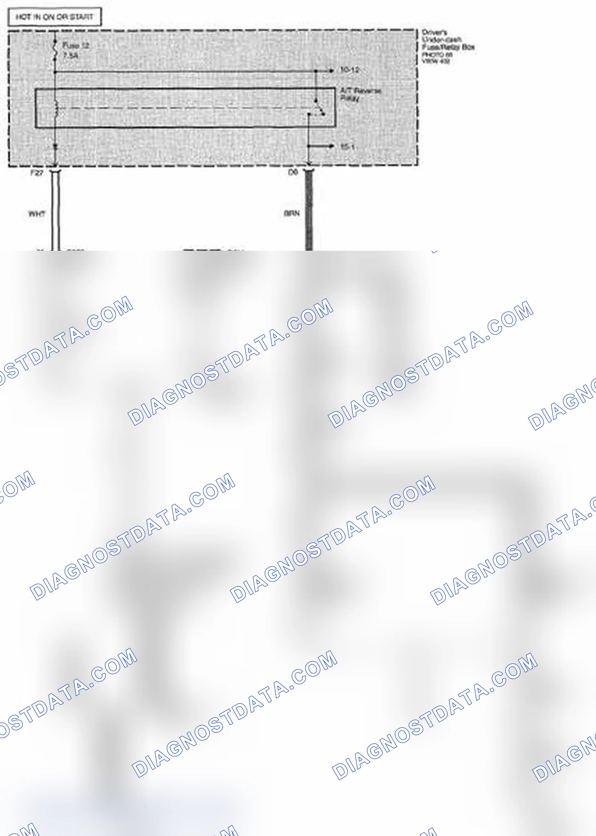 Scheme 230: Back-up Lights Circuit Diagram (Page 110-5)