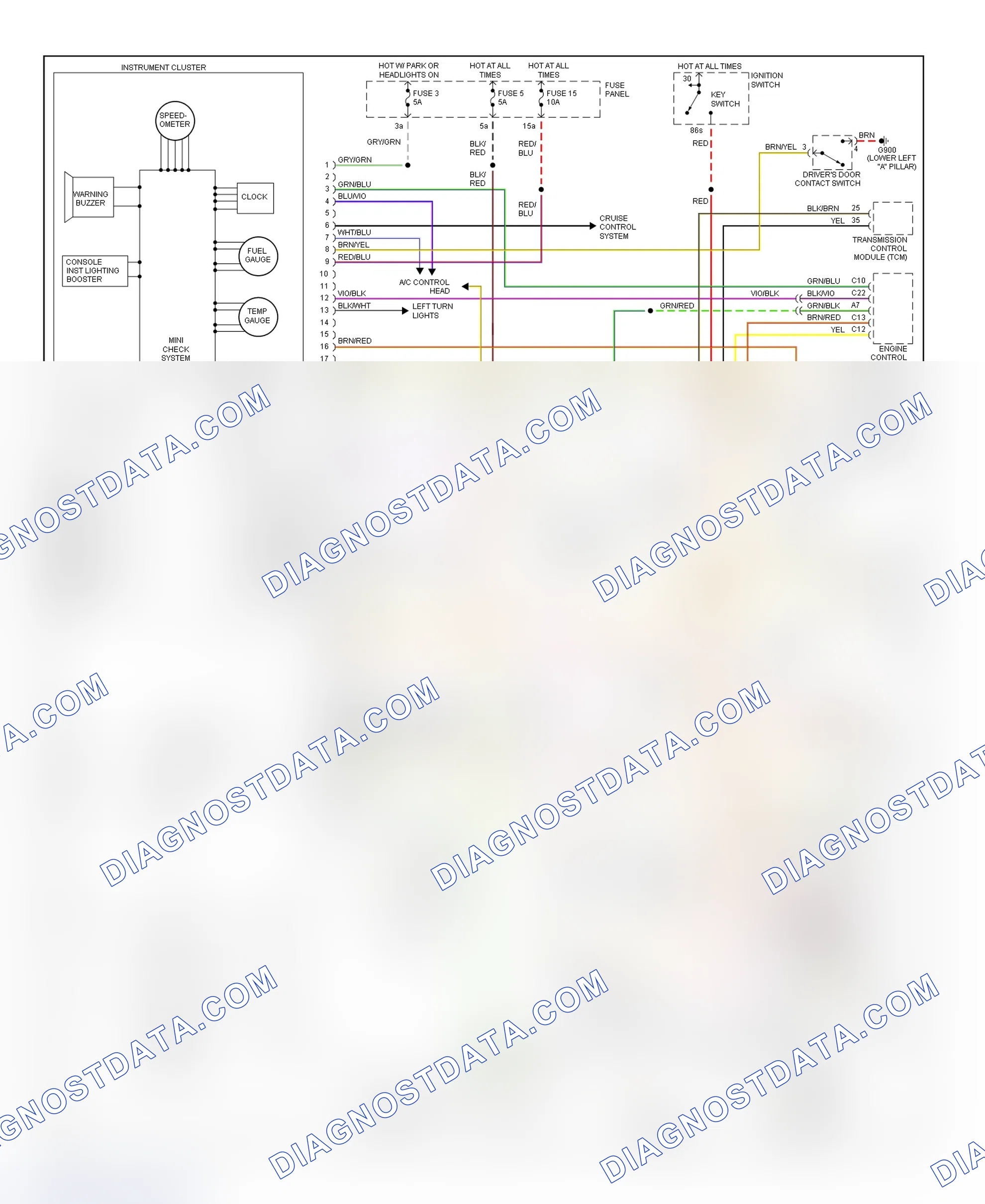 Scheme 11: Instrument Panel Wiring Diagram