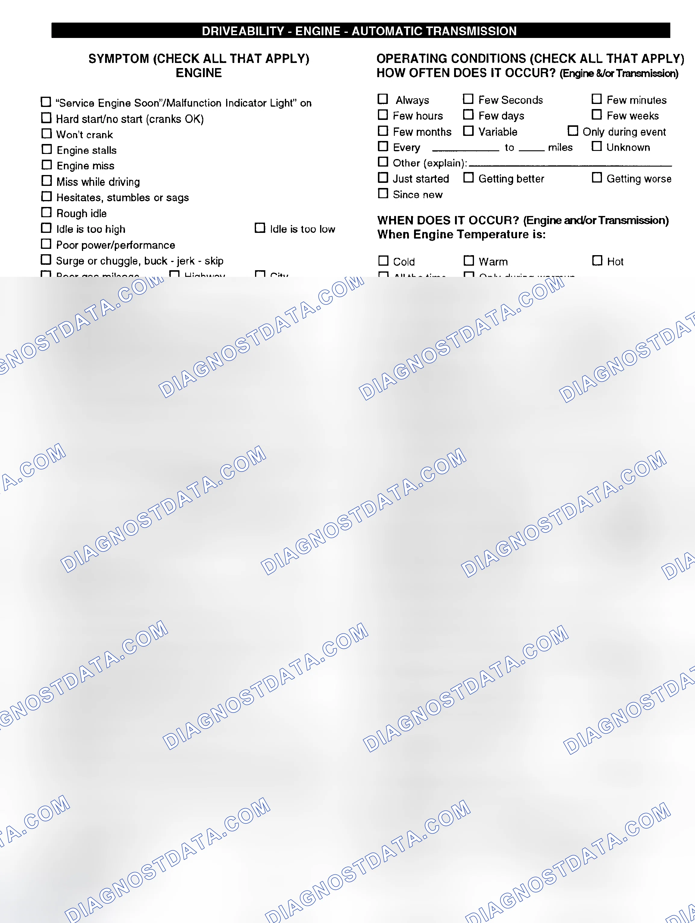 Scheme 6: Engine Driveability & Automatic Transmission