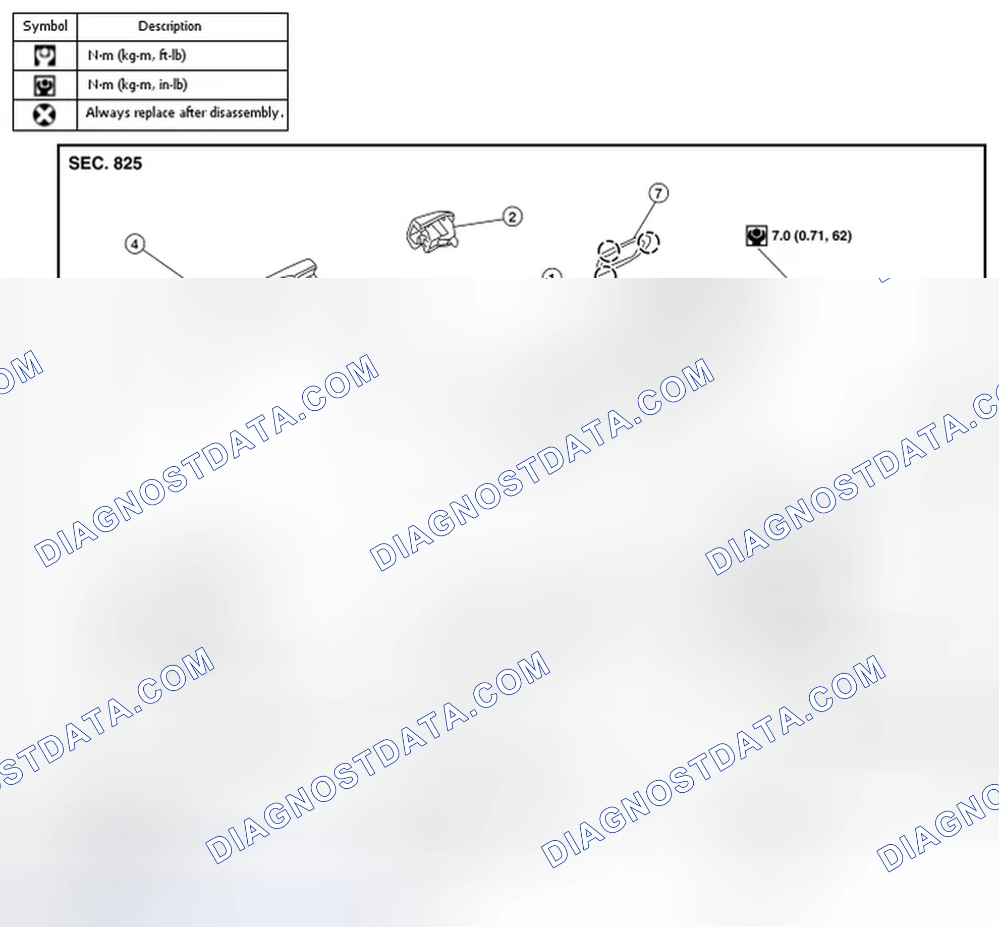 Scheme 19: LOCKS, HINGES AND HOOD LATCH: Exploded View