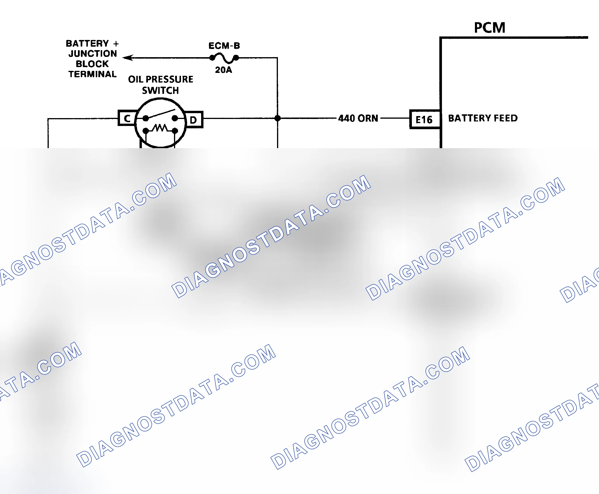 Scheme 375: Code 54 Schematic ("C" & "K" Series) Fuel Pump Circuit