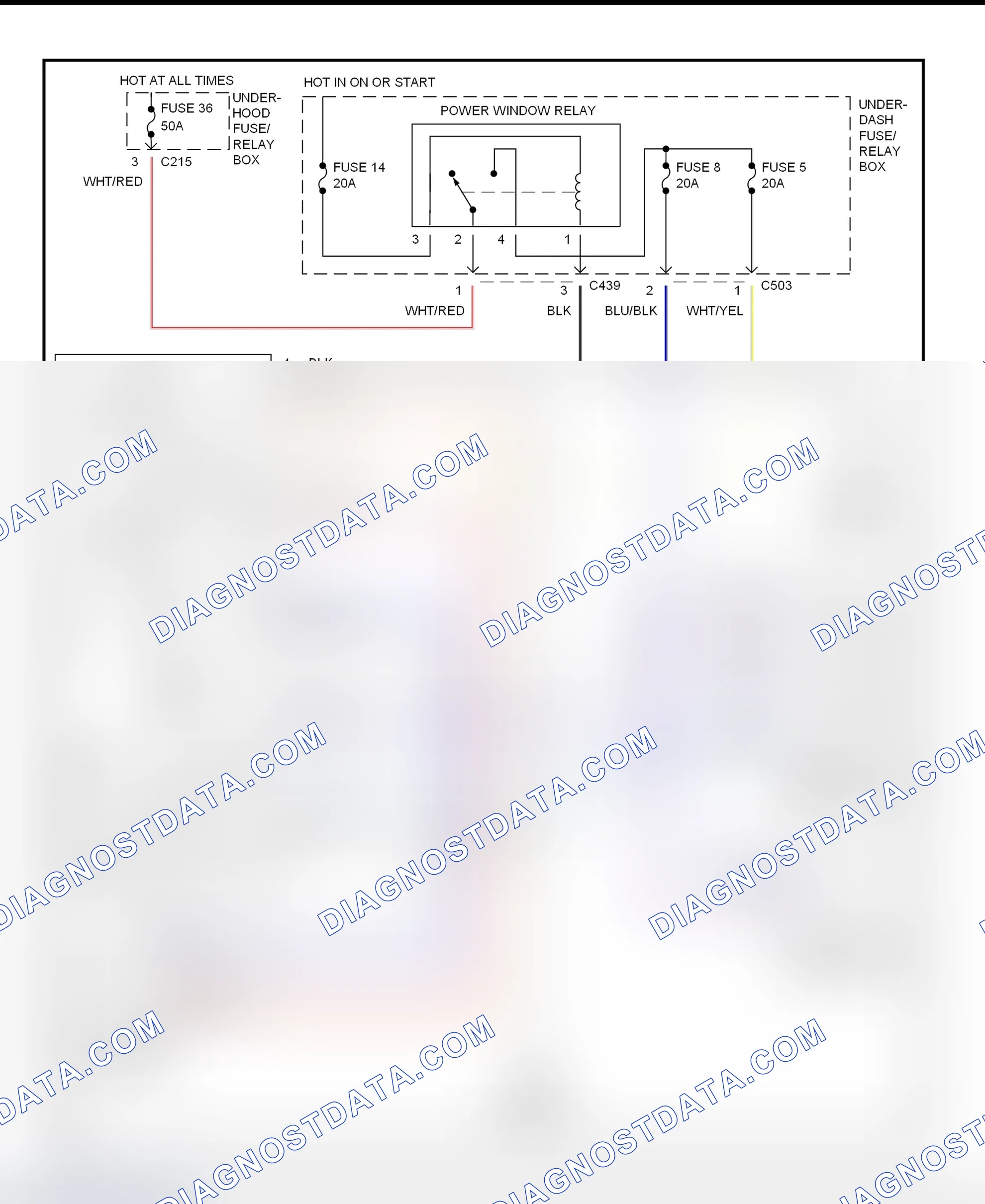 Scheme 9: Power Window System Wiring Diagram (Hatchback)