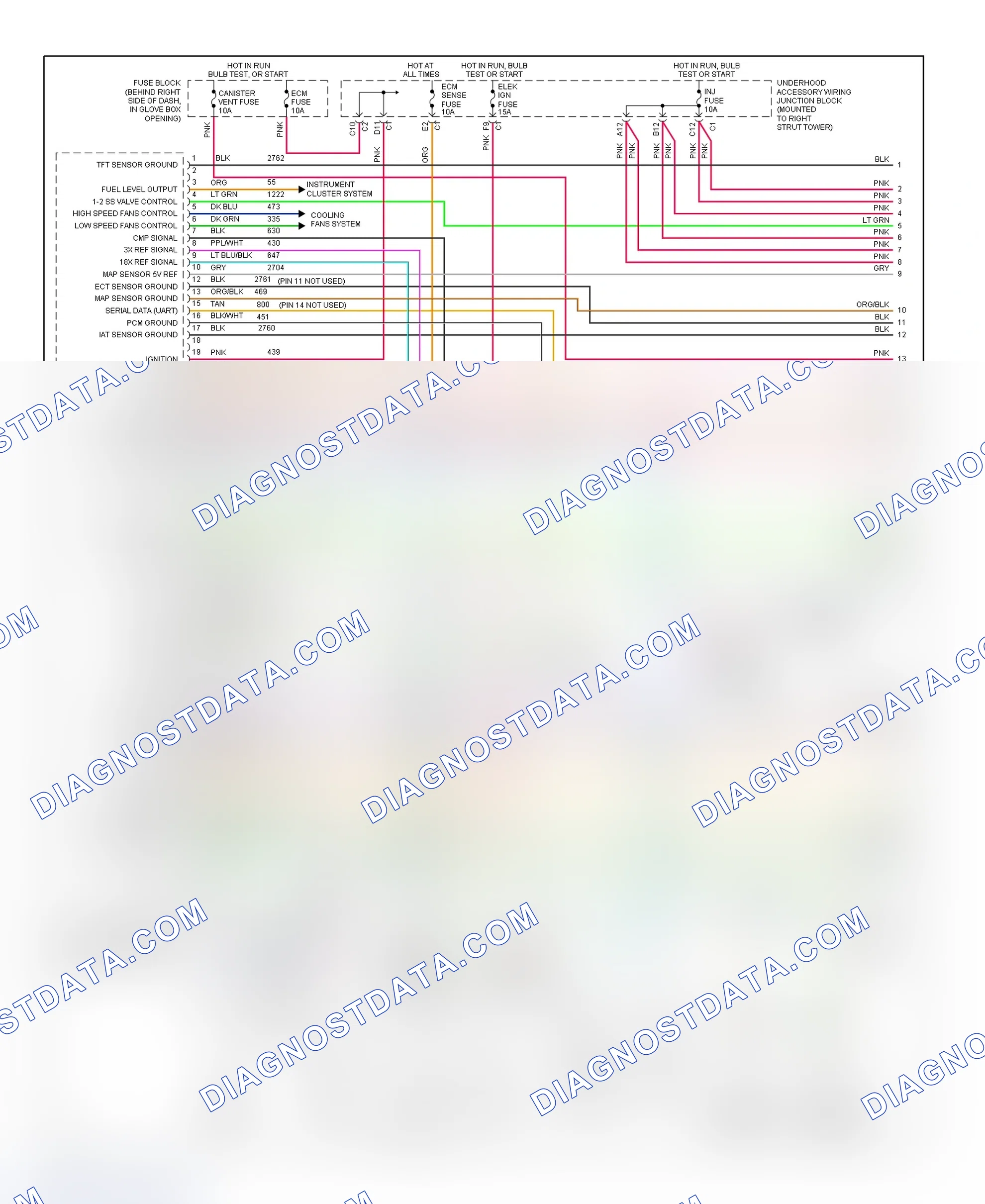 Scheme 118: PCM Wiring Diagram (Grand Prix - 3.8L VIN 1 - 1 Of 4)