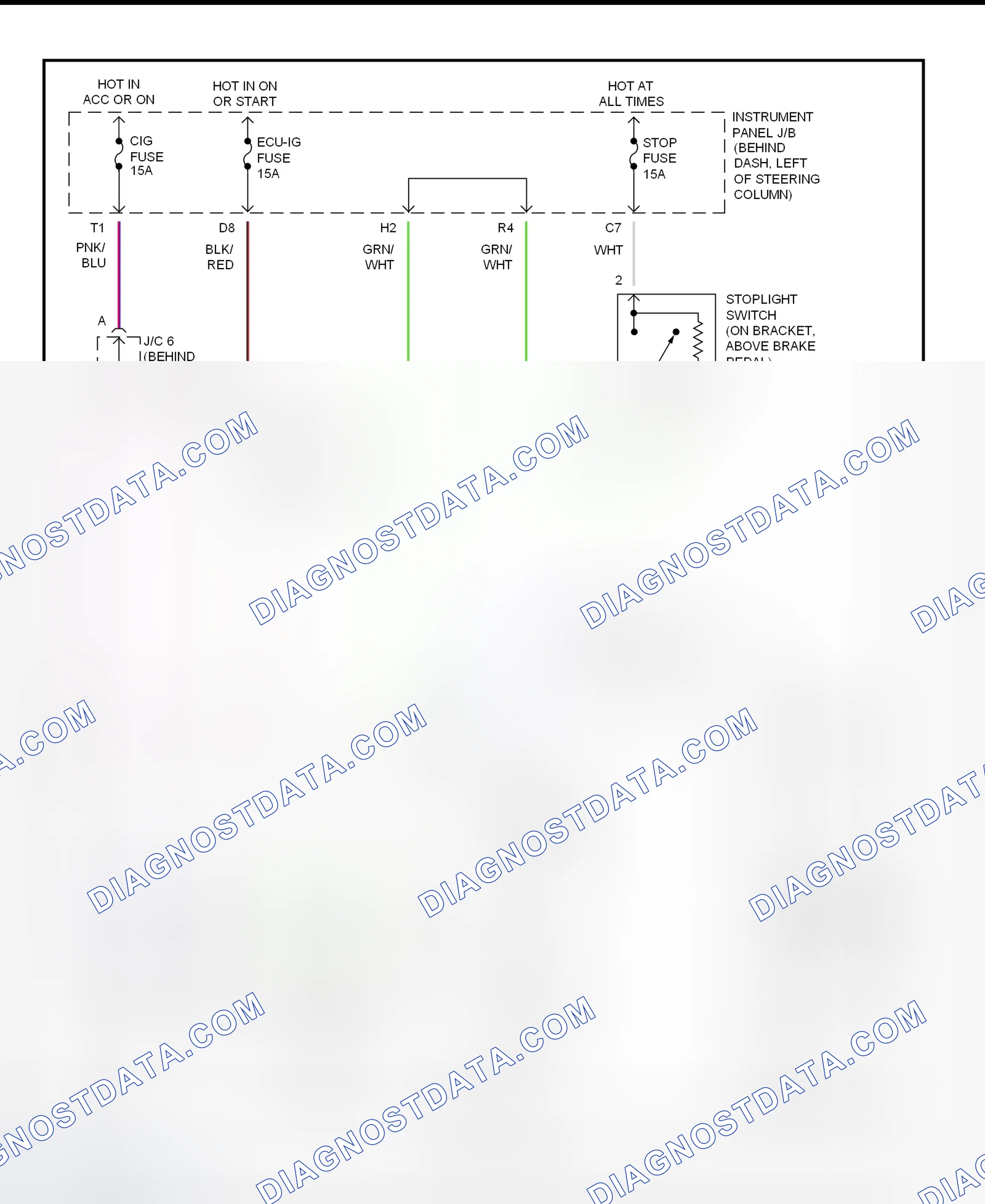 Scheme 299: Shift Interlock System Wiring Diagram (2001 - Toyota Camry 2.2L & 3.0L)