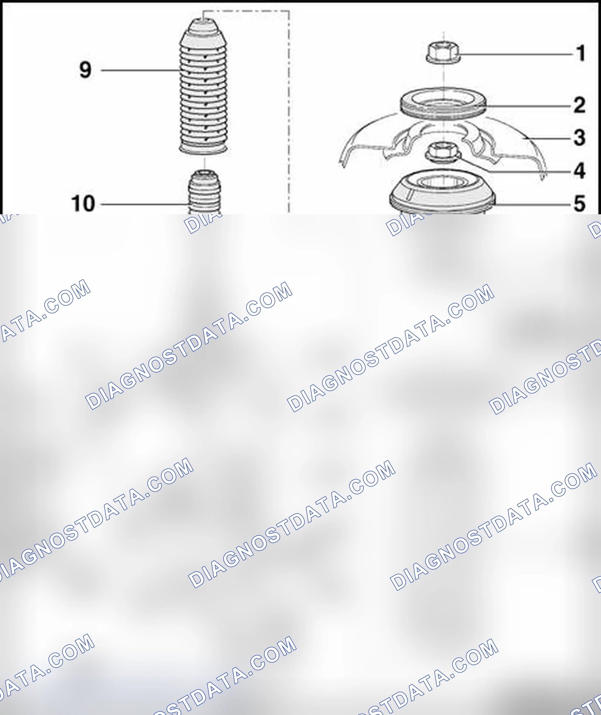 Scheme 940: Suspension strut, assembly overview