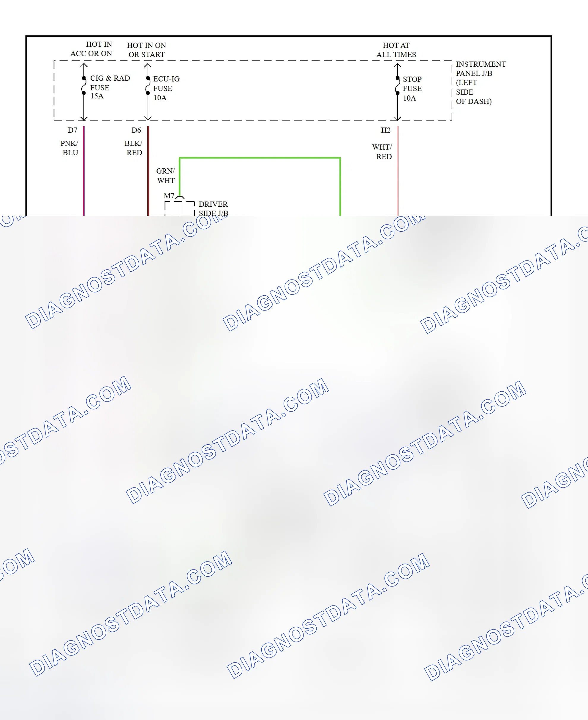 Scheme 51: Shift Interlock System Wiring Diagram (1998 Avalon)